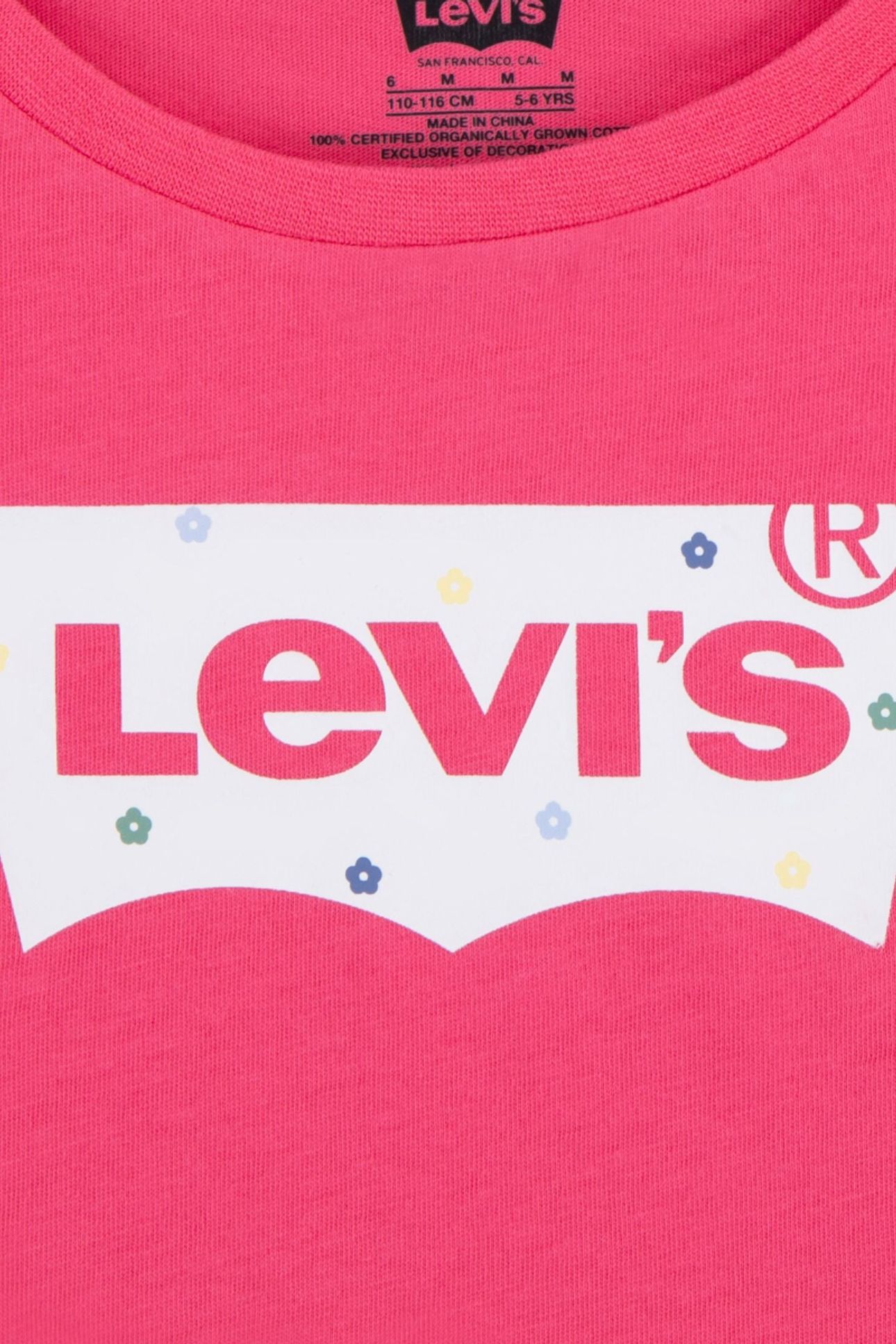 GIRLS MULTI DAISY BATWING TEE HONEYSUCKLELEVIS 3