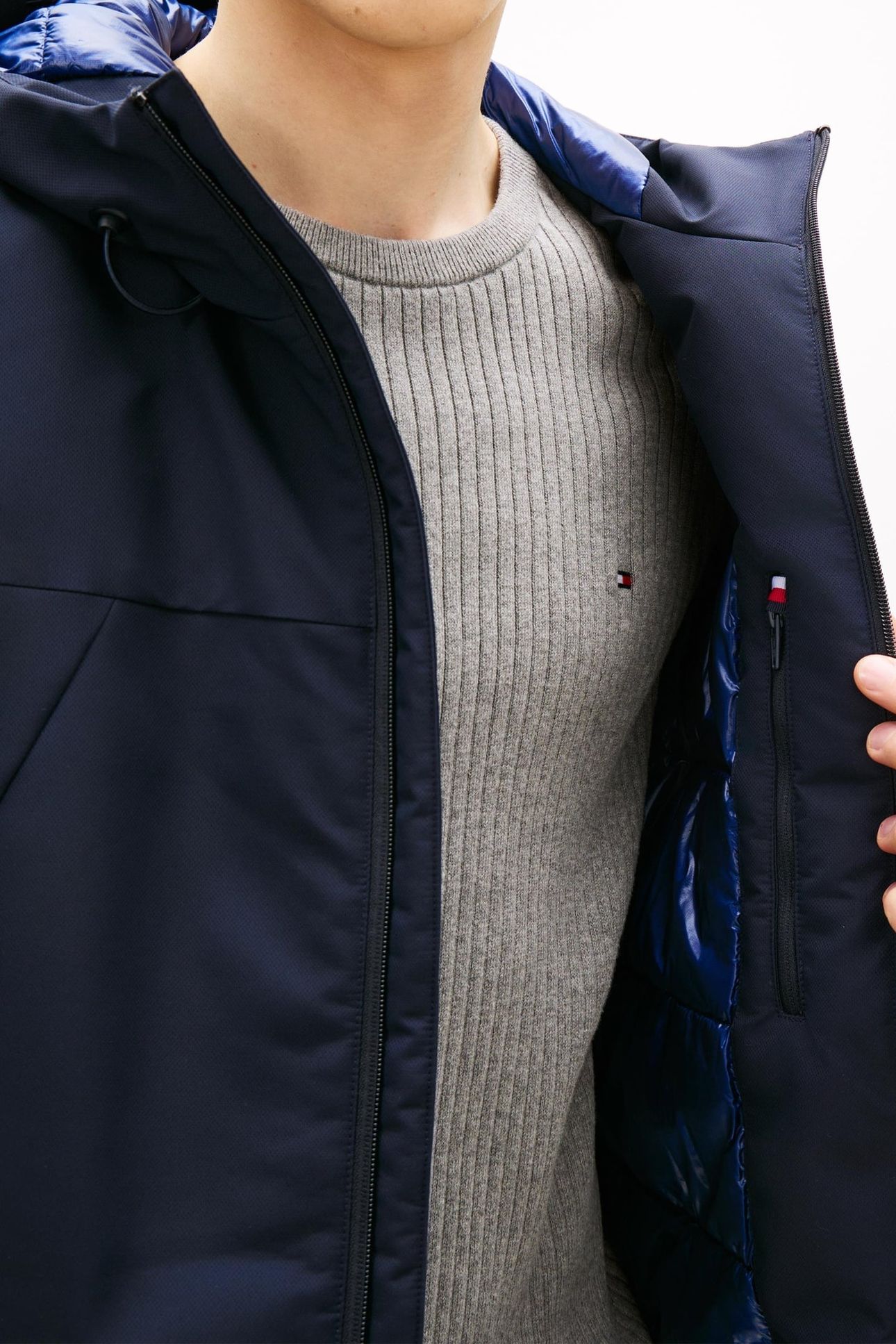 TECH HOODED SHORT PARKA DESERT SKY 5