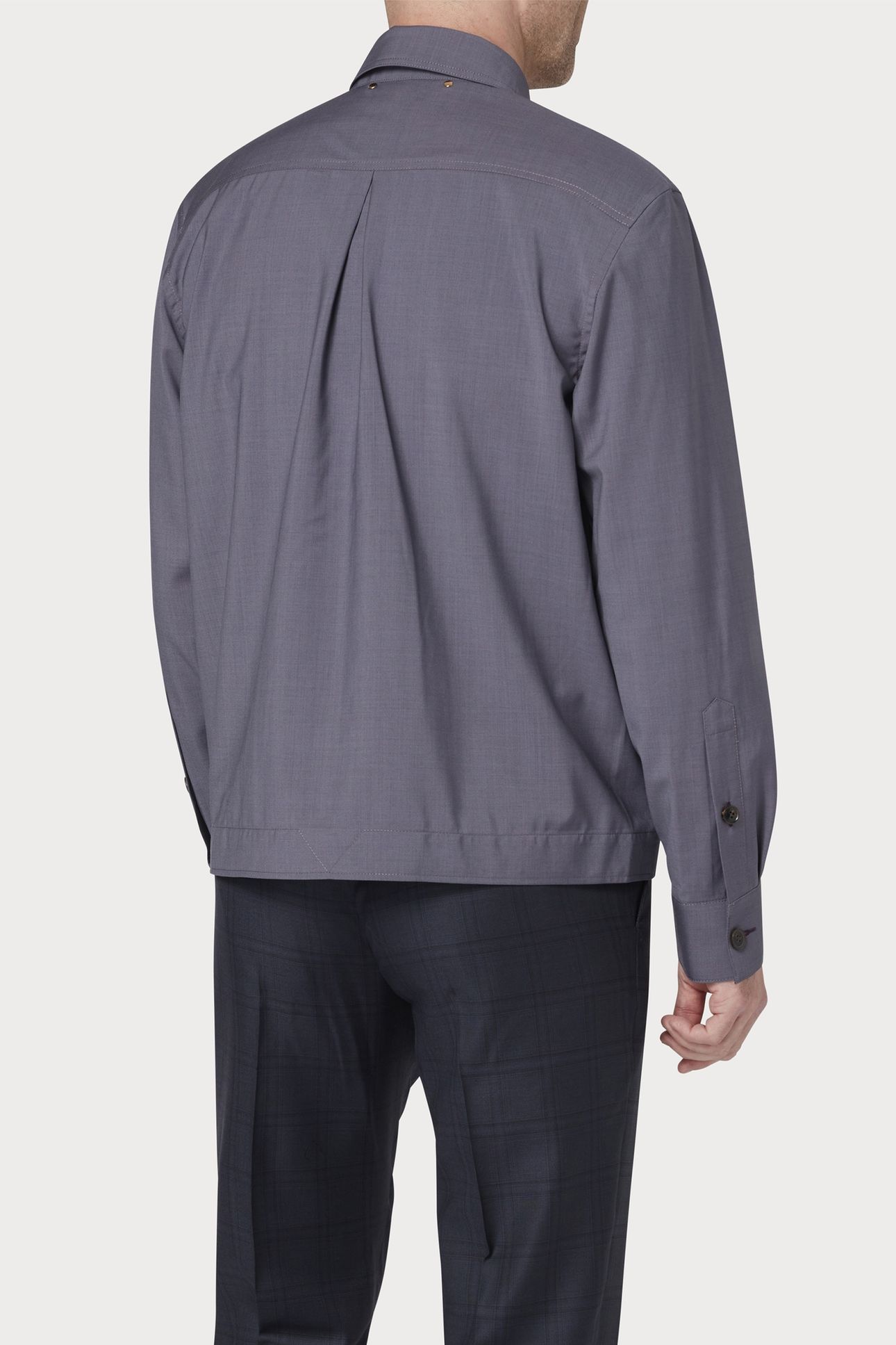 MENS ZIP SHIRT JACKET DARK VIOLET 7