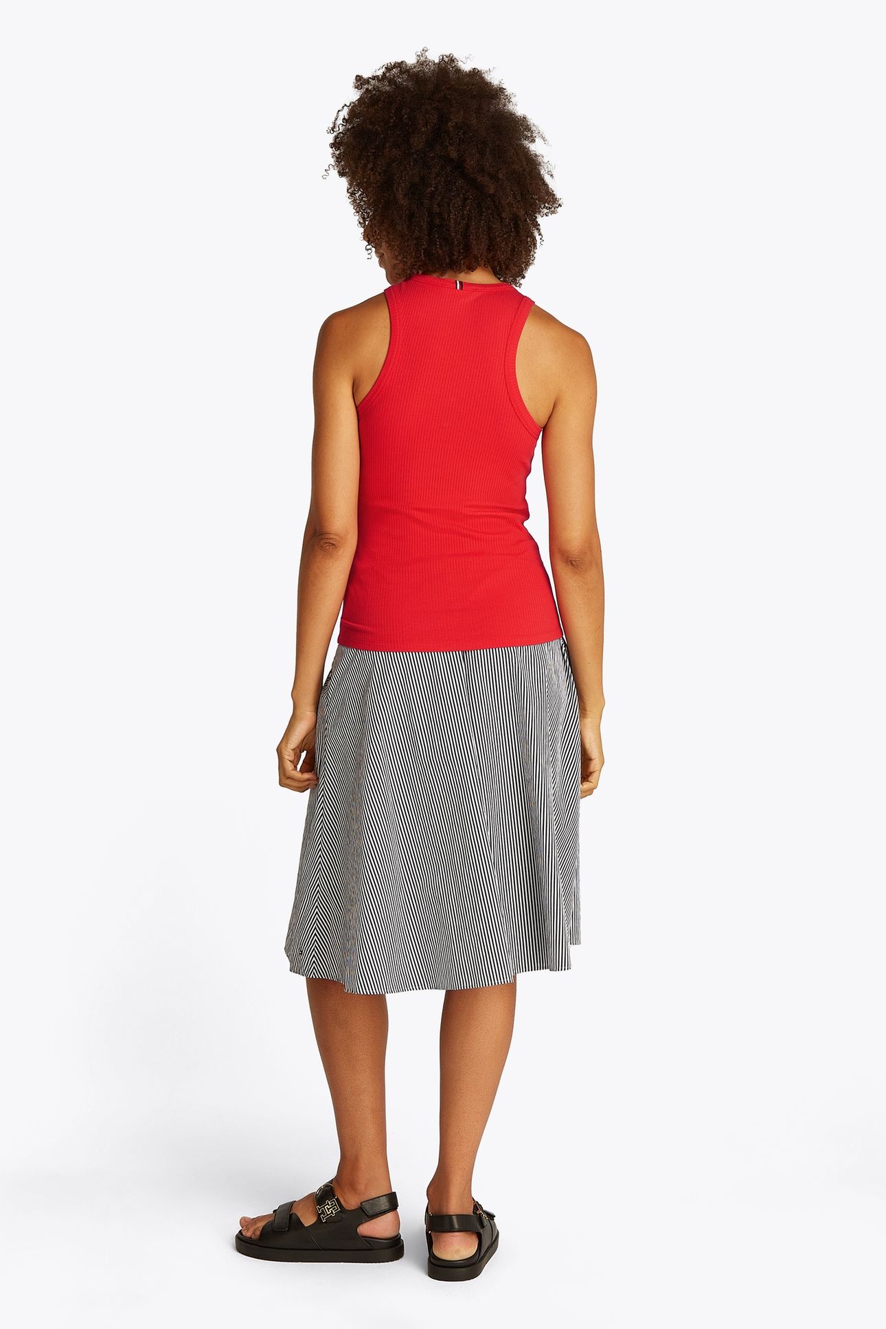 SLIM 5X2 RIB TANK TOP PRIMARY RED 2