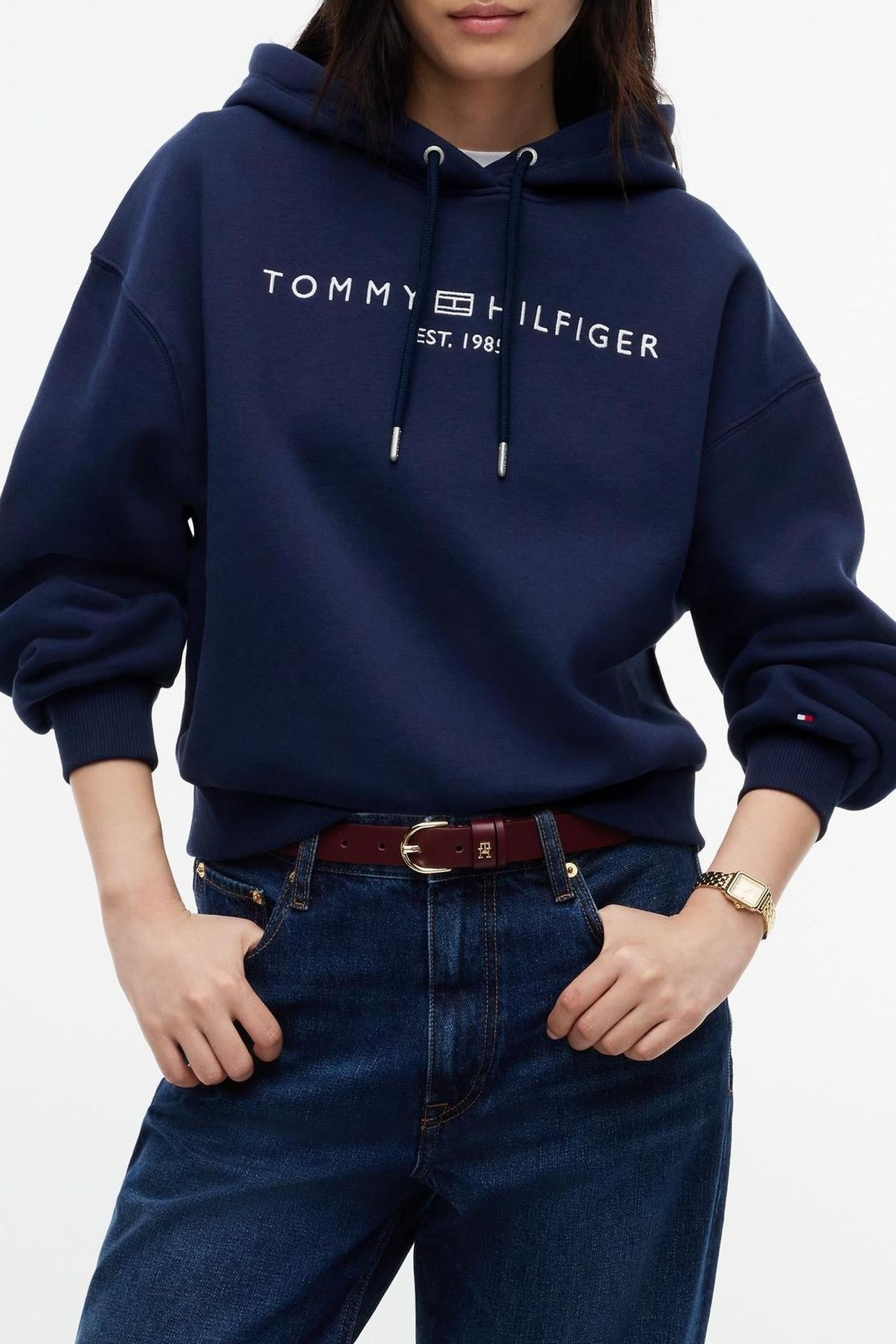 CORP LOGO MODERN HOODIE DARK BLUE 1