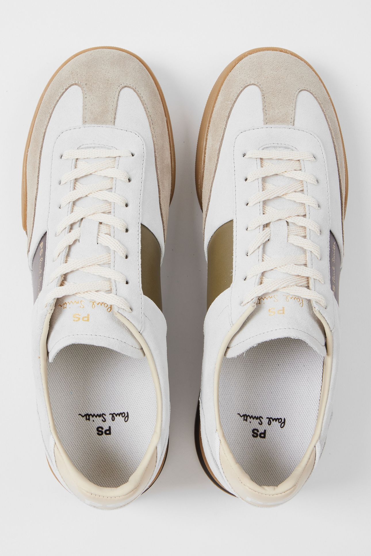 MENS SHOE DOVER WHITE BROWN SIDE PANEL OFF WHITE 4