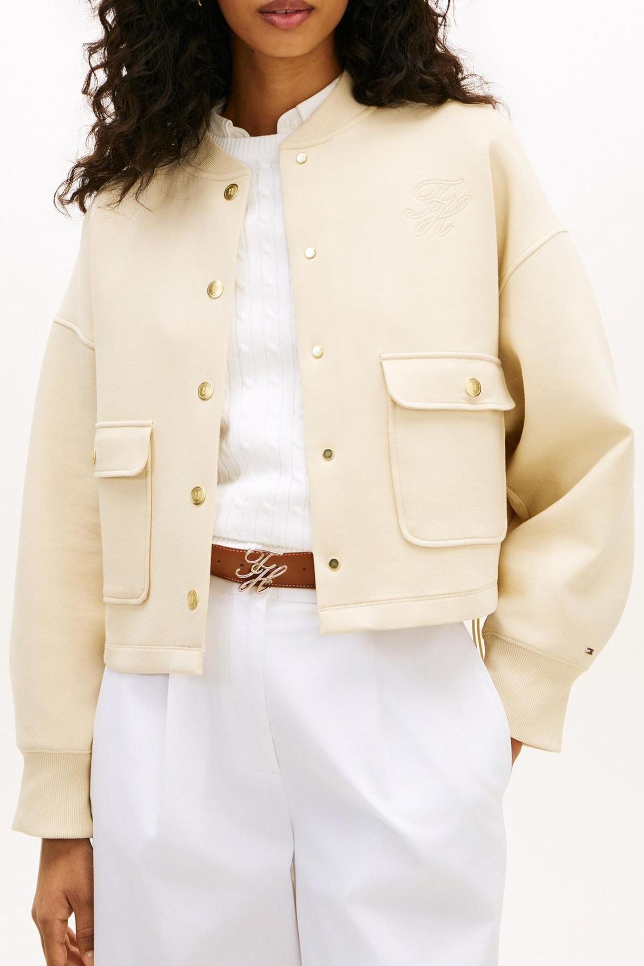 GOLD BUTTON BOMBER COUNTRY IVORY 1