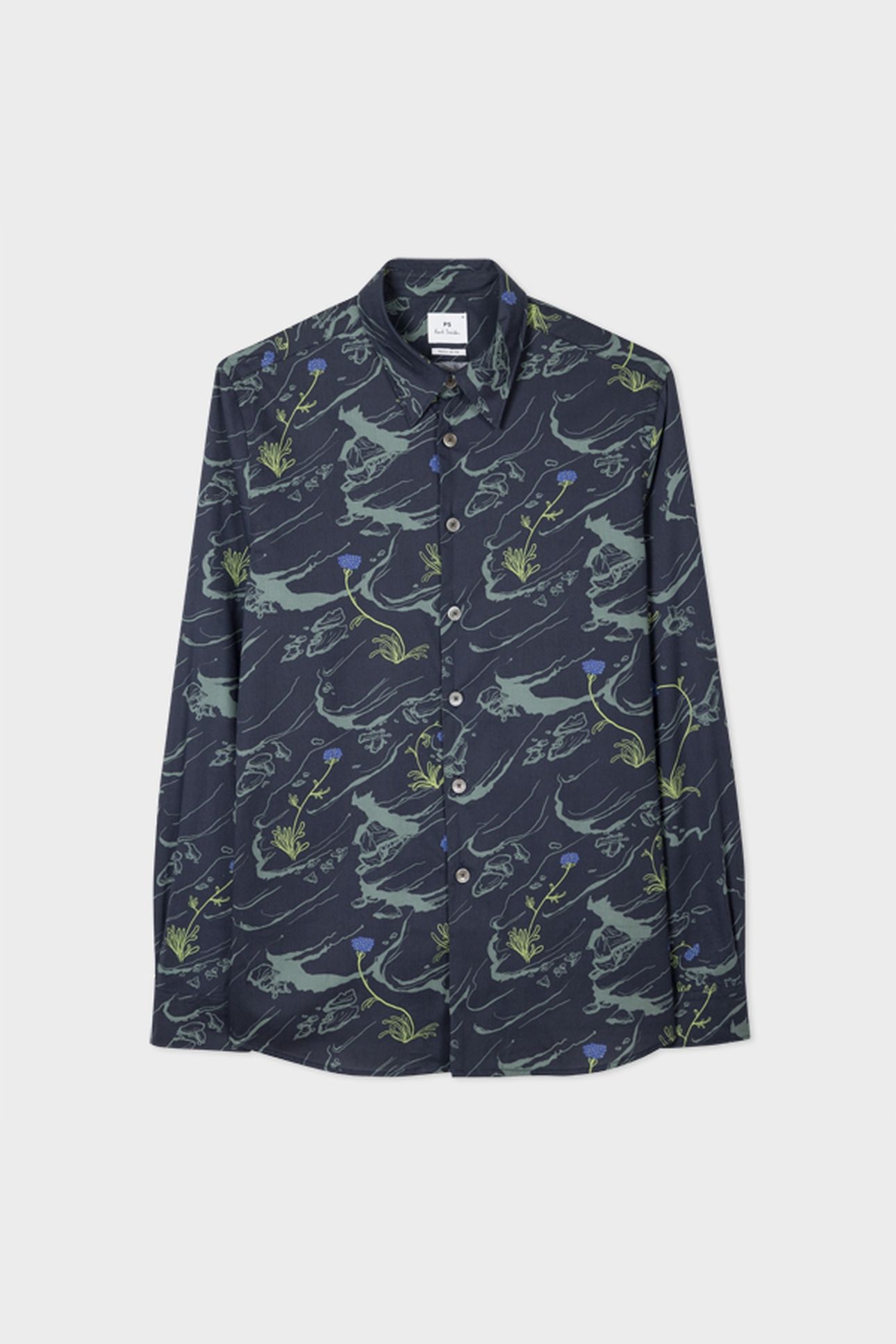 MENS LS REGULAR FIT SHIRT VERY DARK NAVY 5