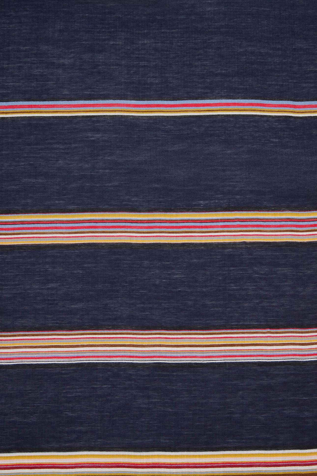 MEN SCARF SIG STRIPE WOVN NAVY 6