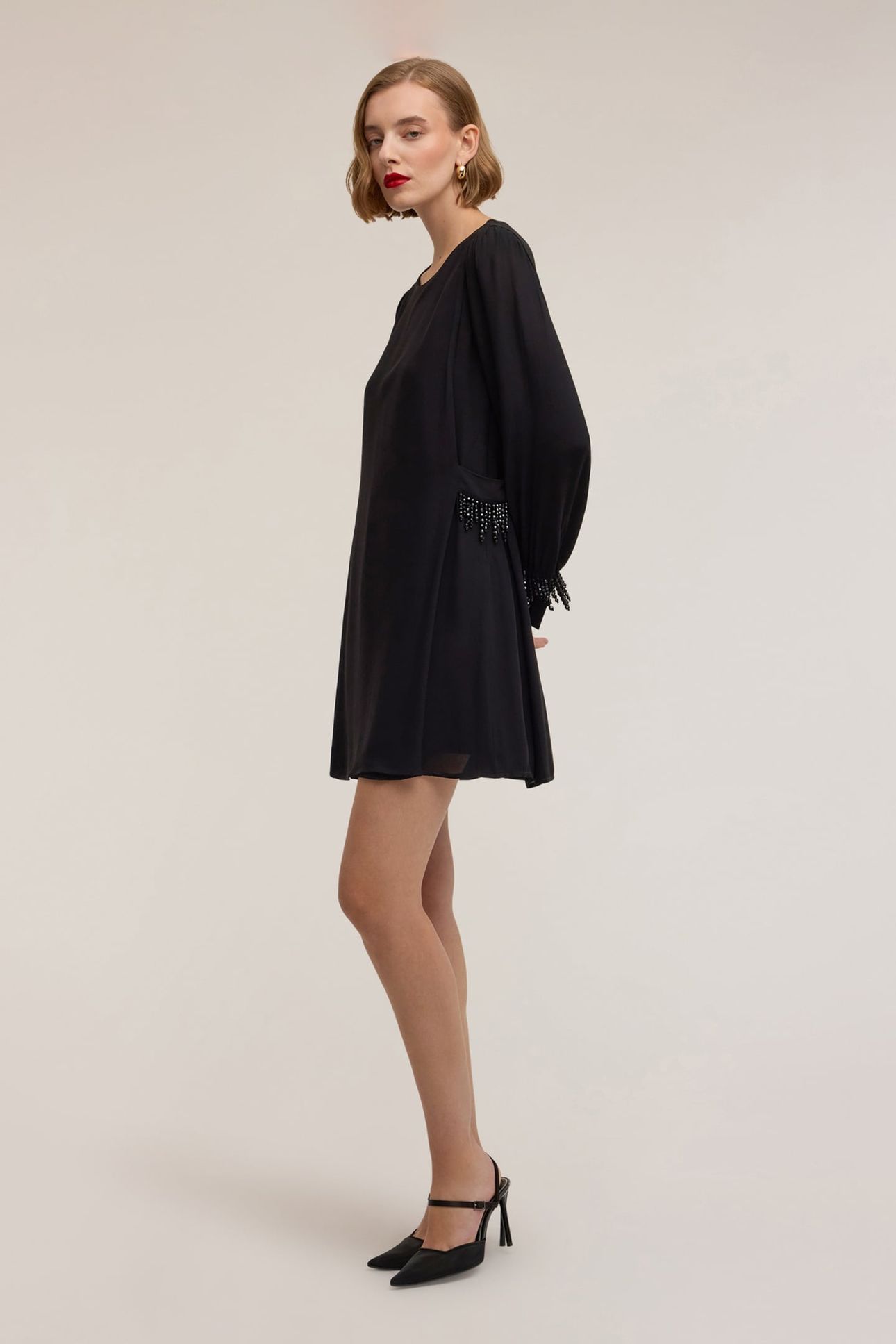 SMART COUTURE CHIFFON MINIDRESS BLACK 5