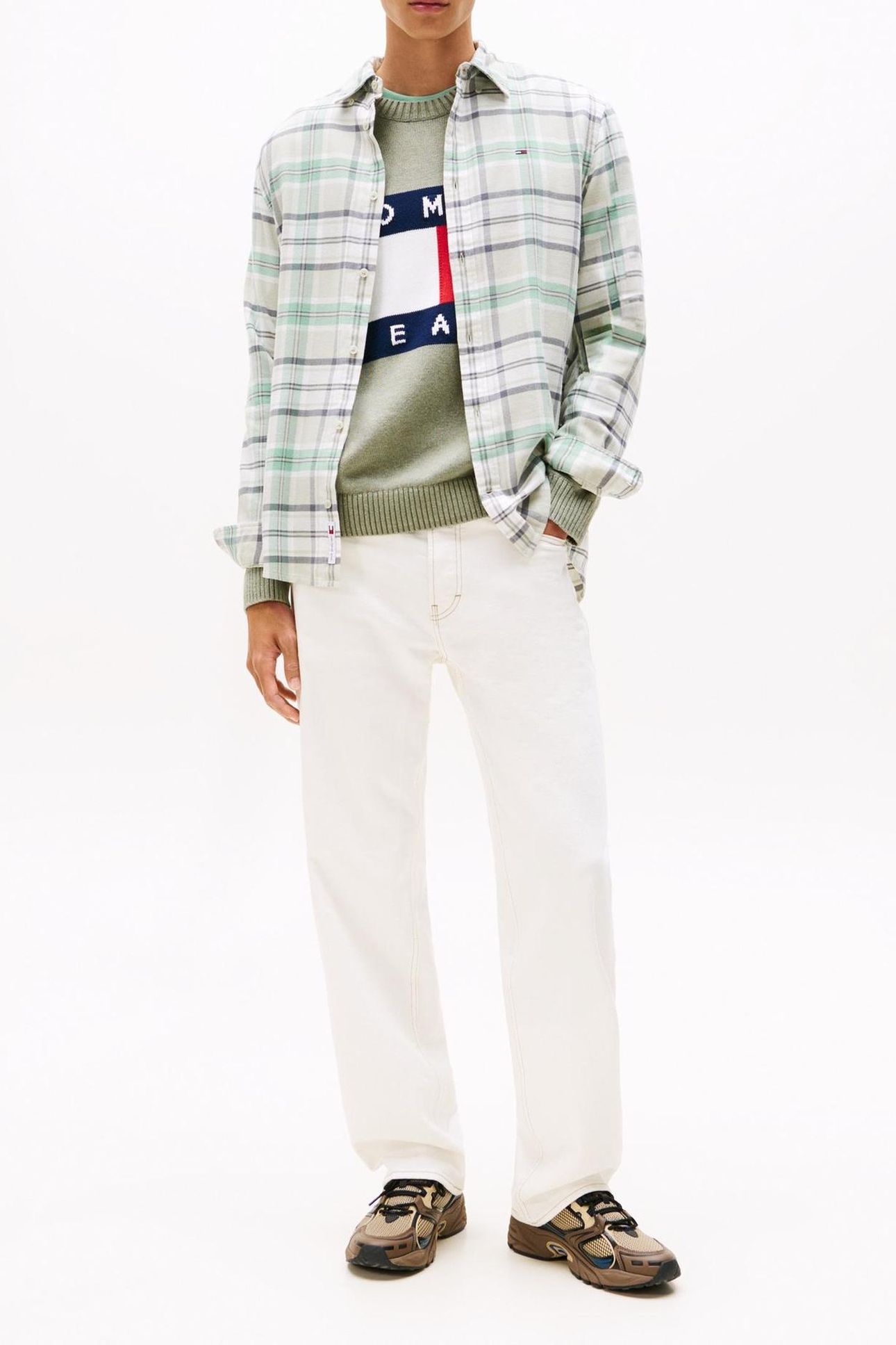 TJM REG FLANNEL CHECKED SHIRT CLOUDY JADE/BIG CHECK 3