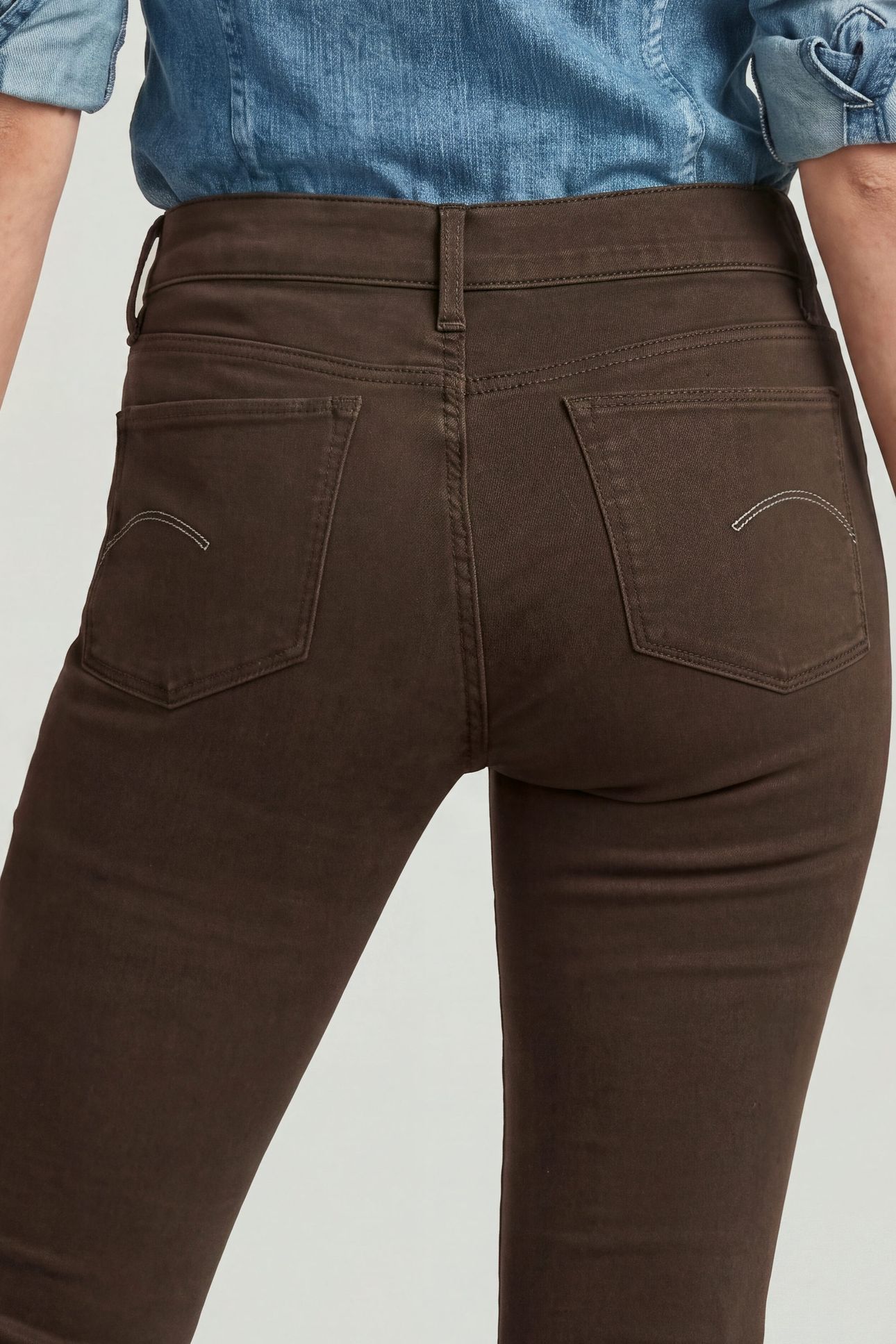 3301 FLARE CHINO BROWN 5