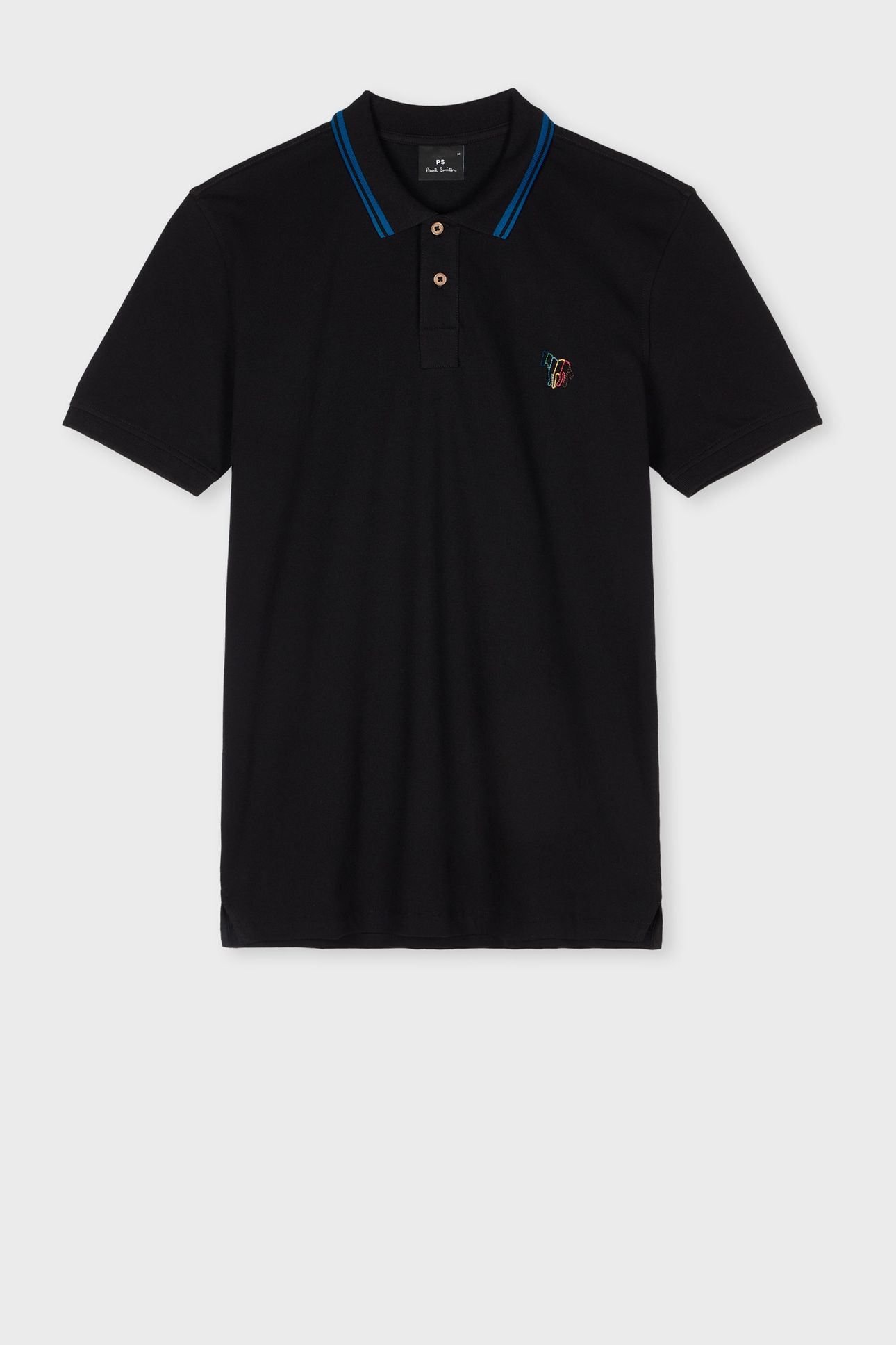MENS REG FIT POLO ZEB EMB BLACK 4