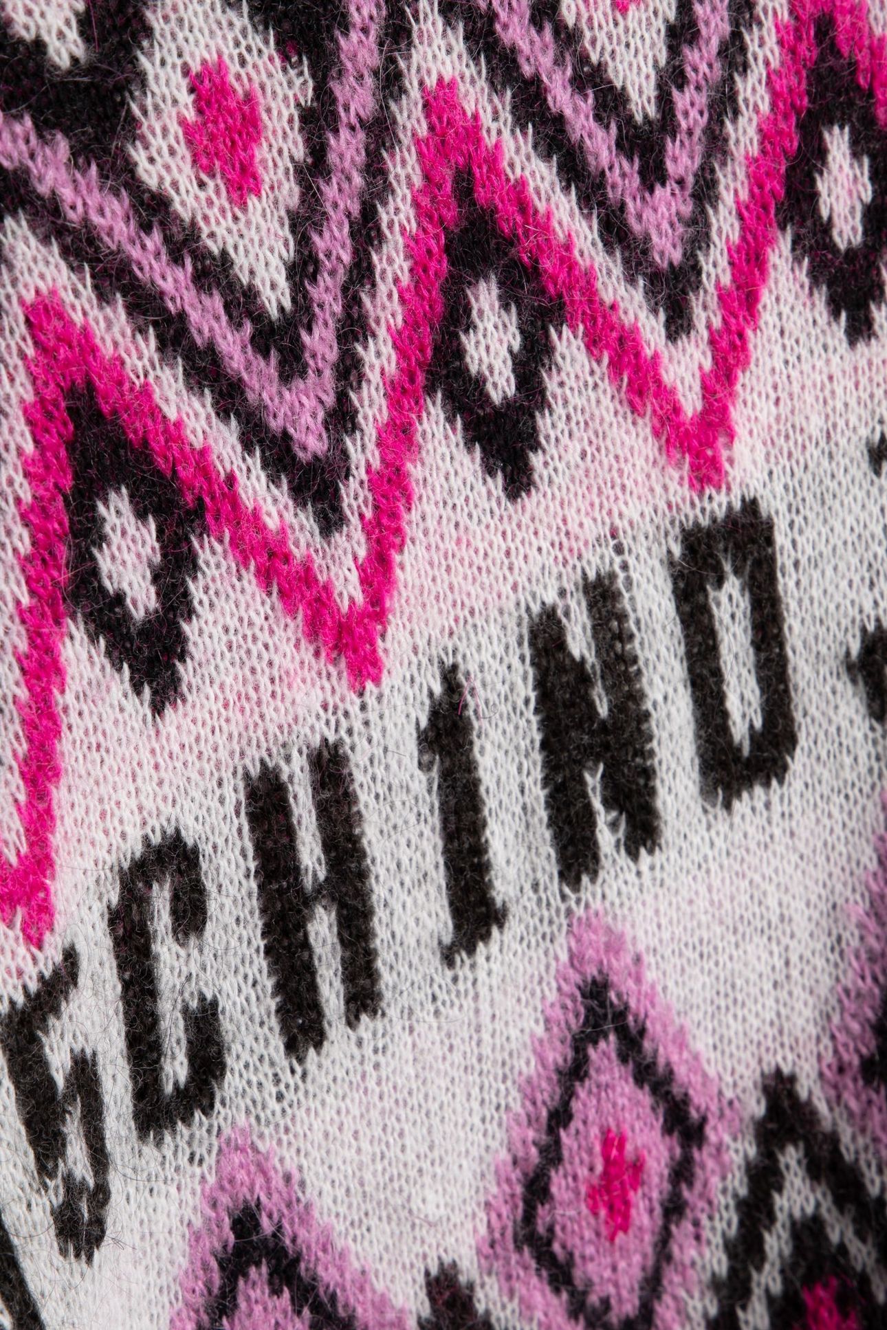 CASHMERE AND WOOL CROP PULLOVER GRAPHIC JACQUARD BLACK 4
