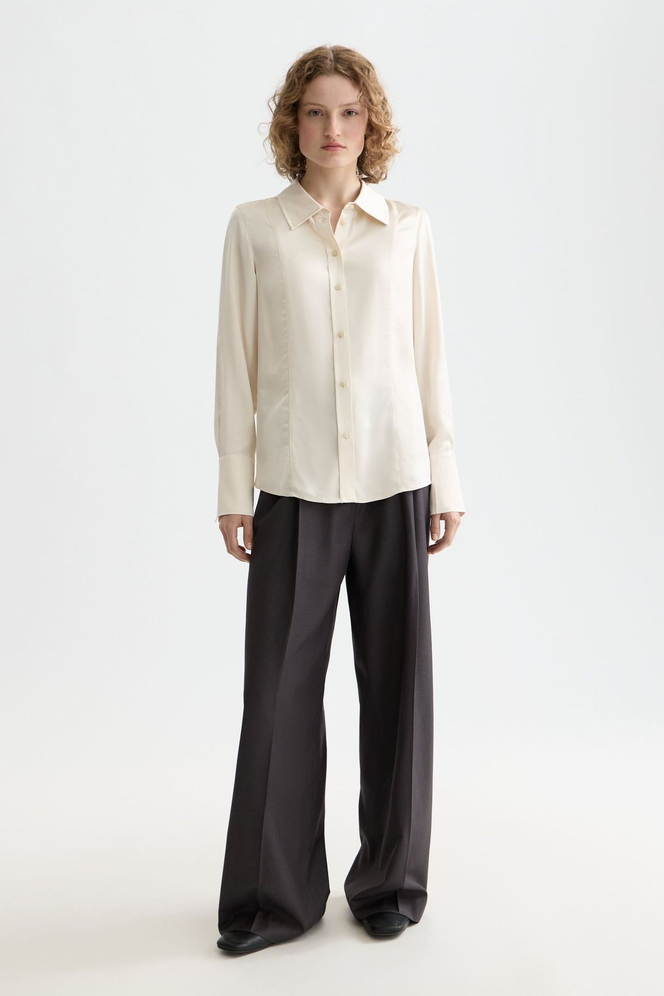 ROSE TAILORED PANT CHARCOAL MELANGE 2