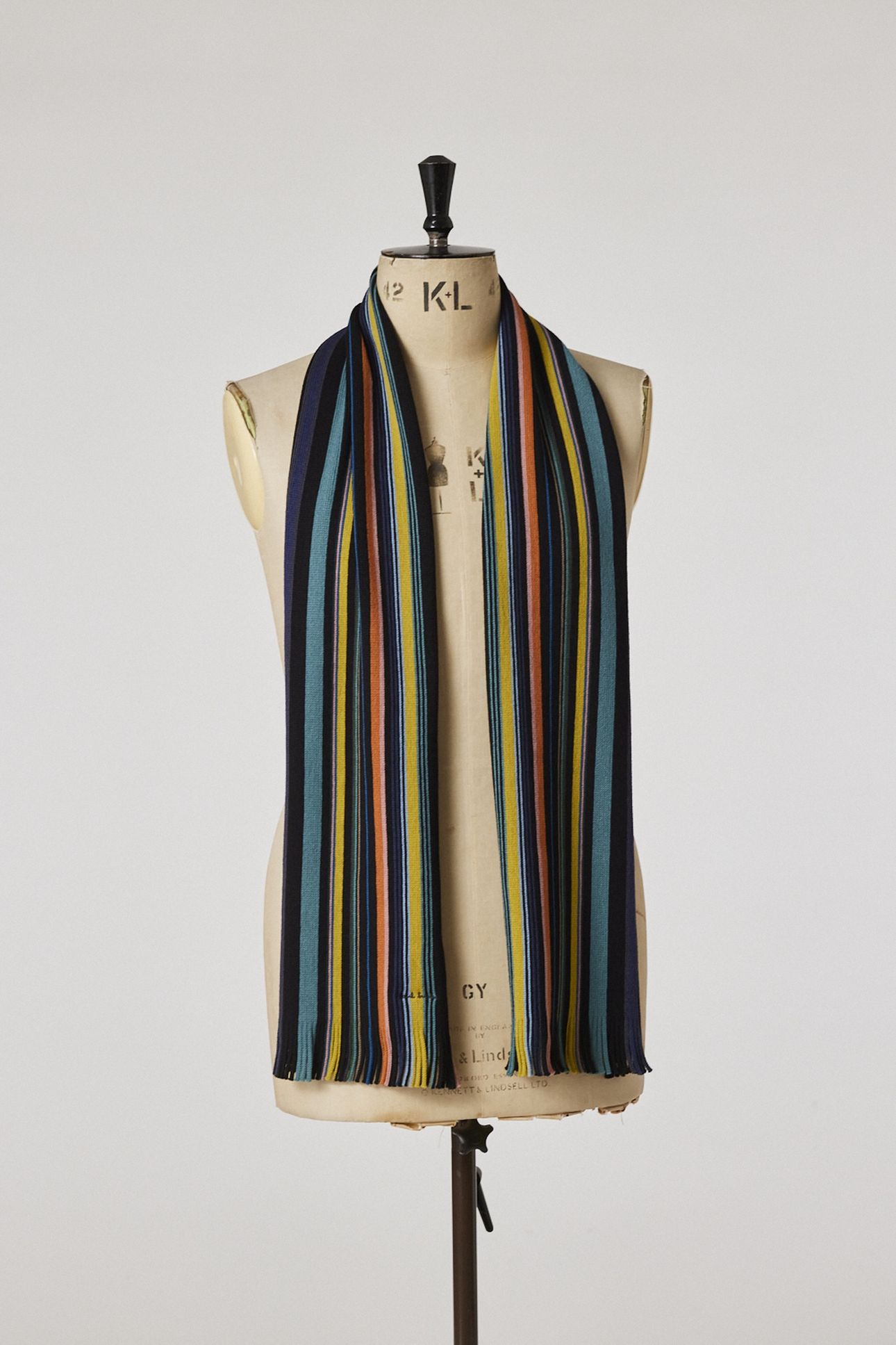 MEN SCARF IVAN STRIPE BLACK 4