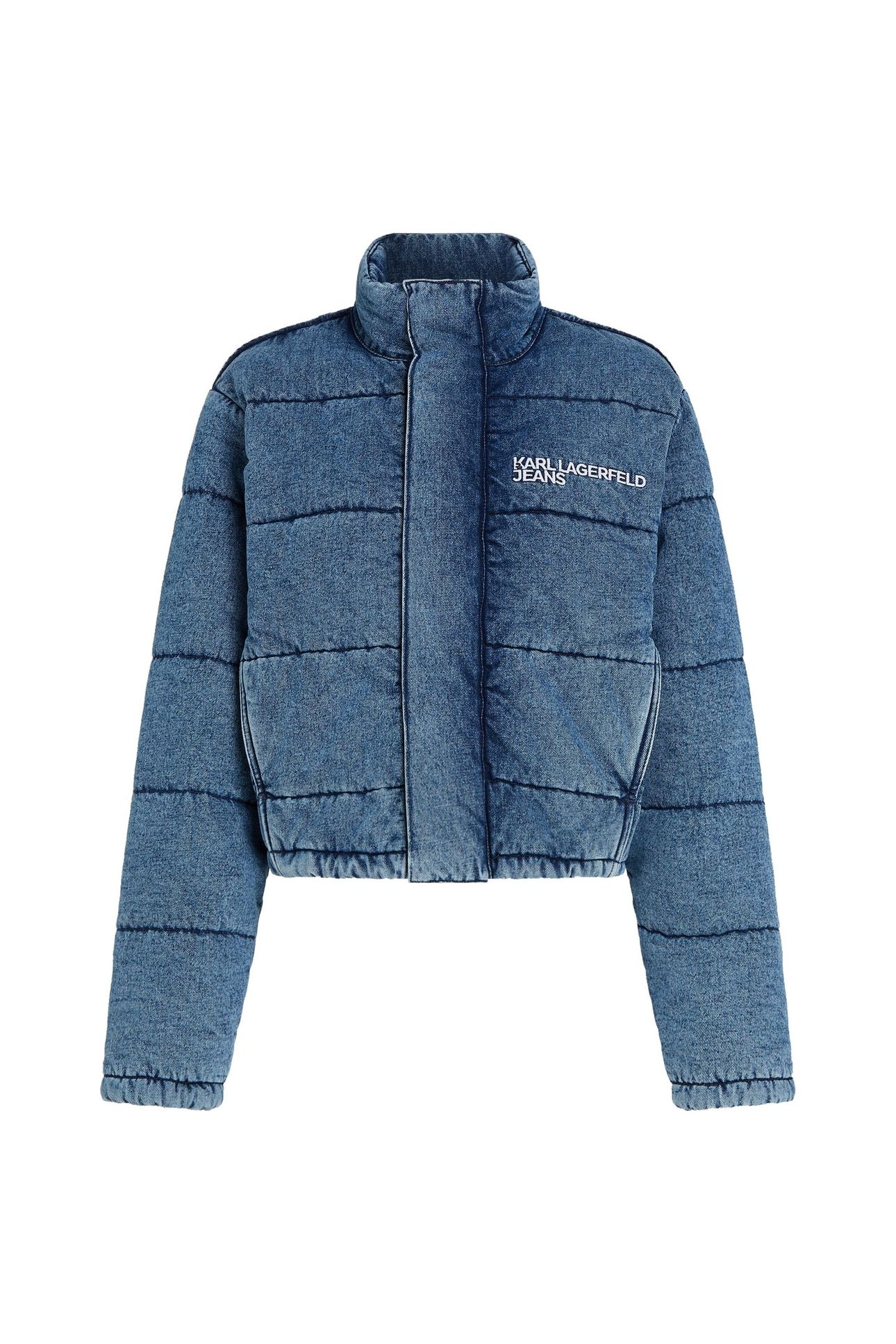 KLJ DENIM PUFFER ACID WASHED BLUE 4
