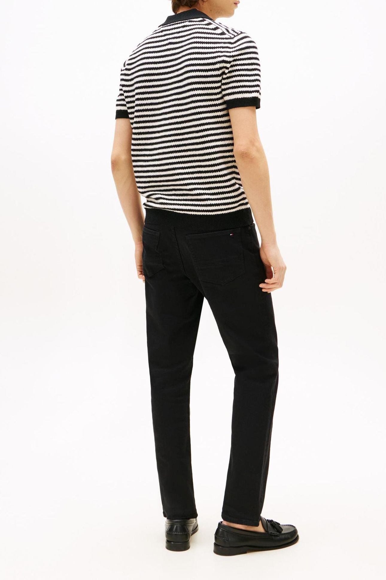 KNITTED TEXTURED POLO DESERT SKY/IVORY PETAL 3