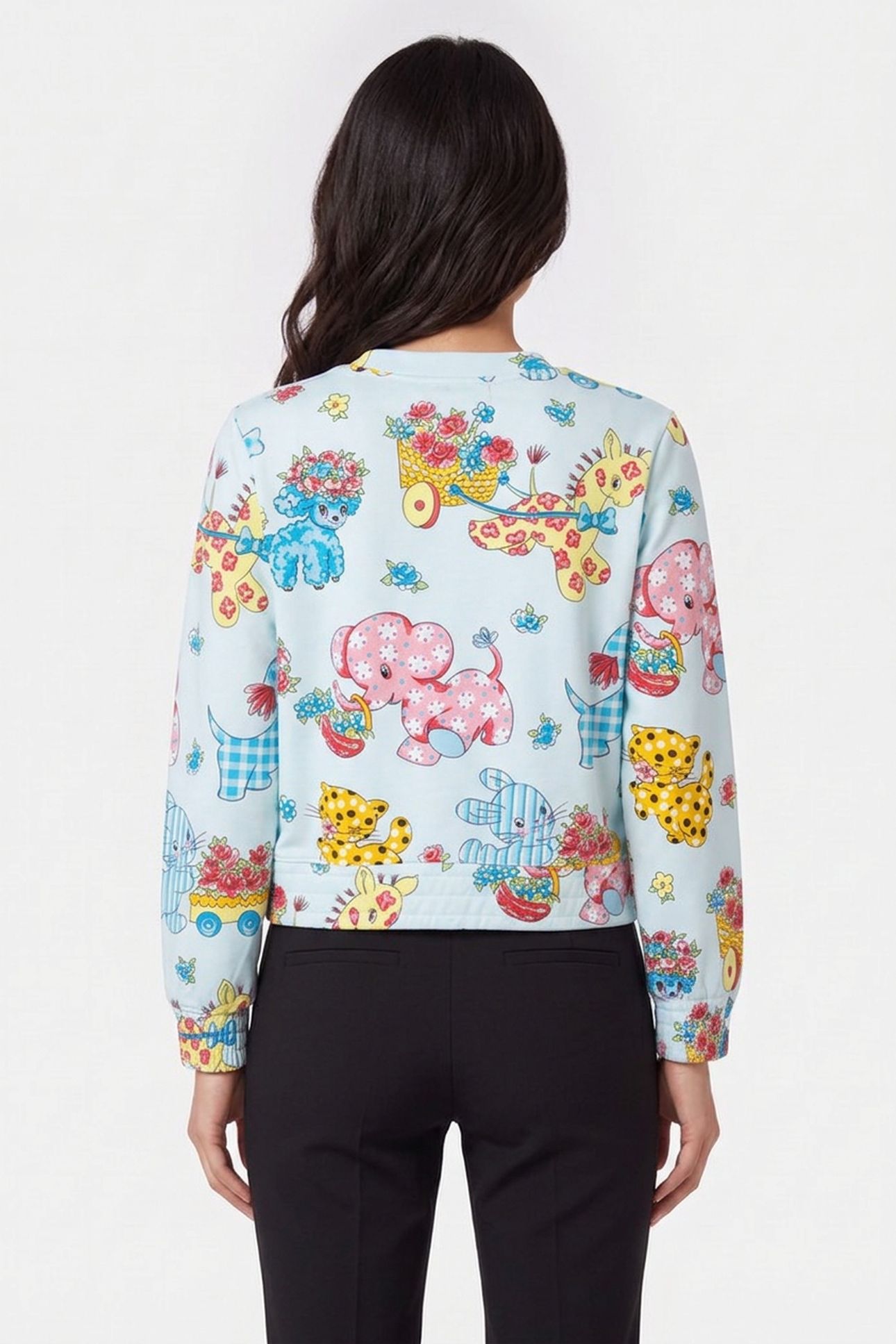 CALICO ANIMALS INTERLOCK SWEATSHIRT BLUE 2