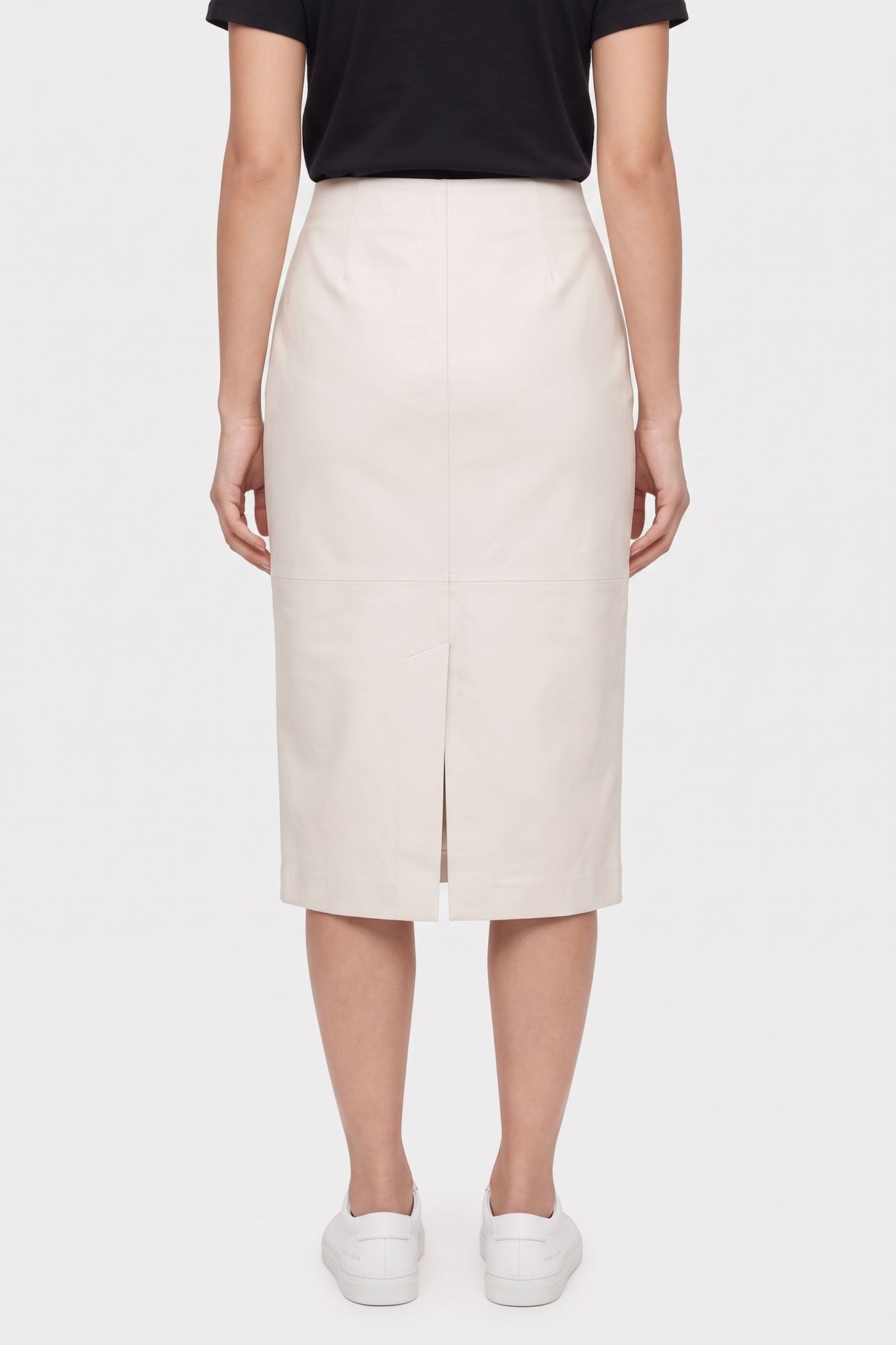 JUS LEATHER SKIRT WHITE 2