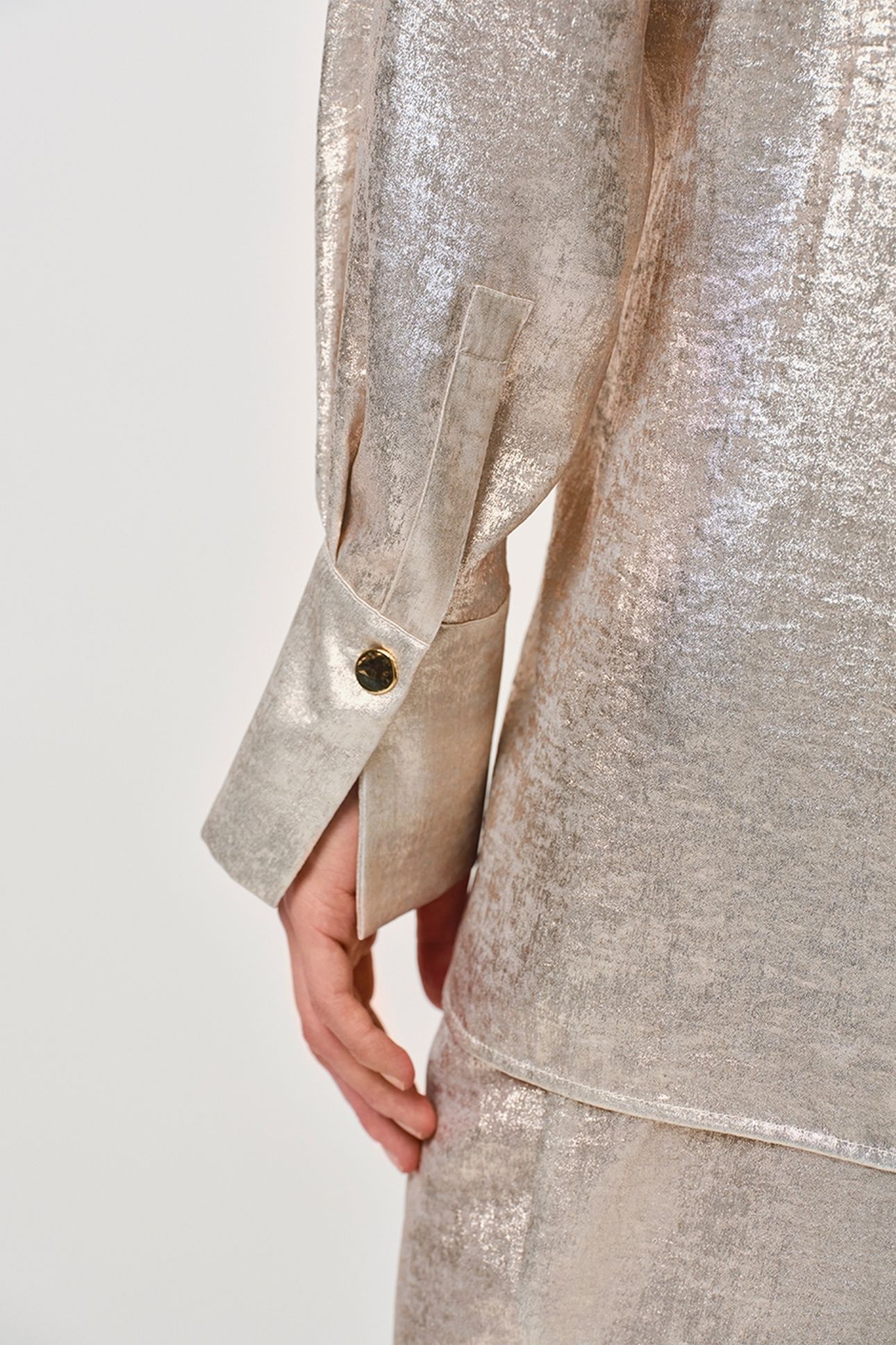 CATHIN METALLIC LONG SHIRT CHAMPAGNE 7
