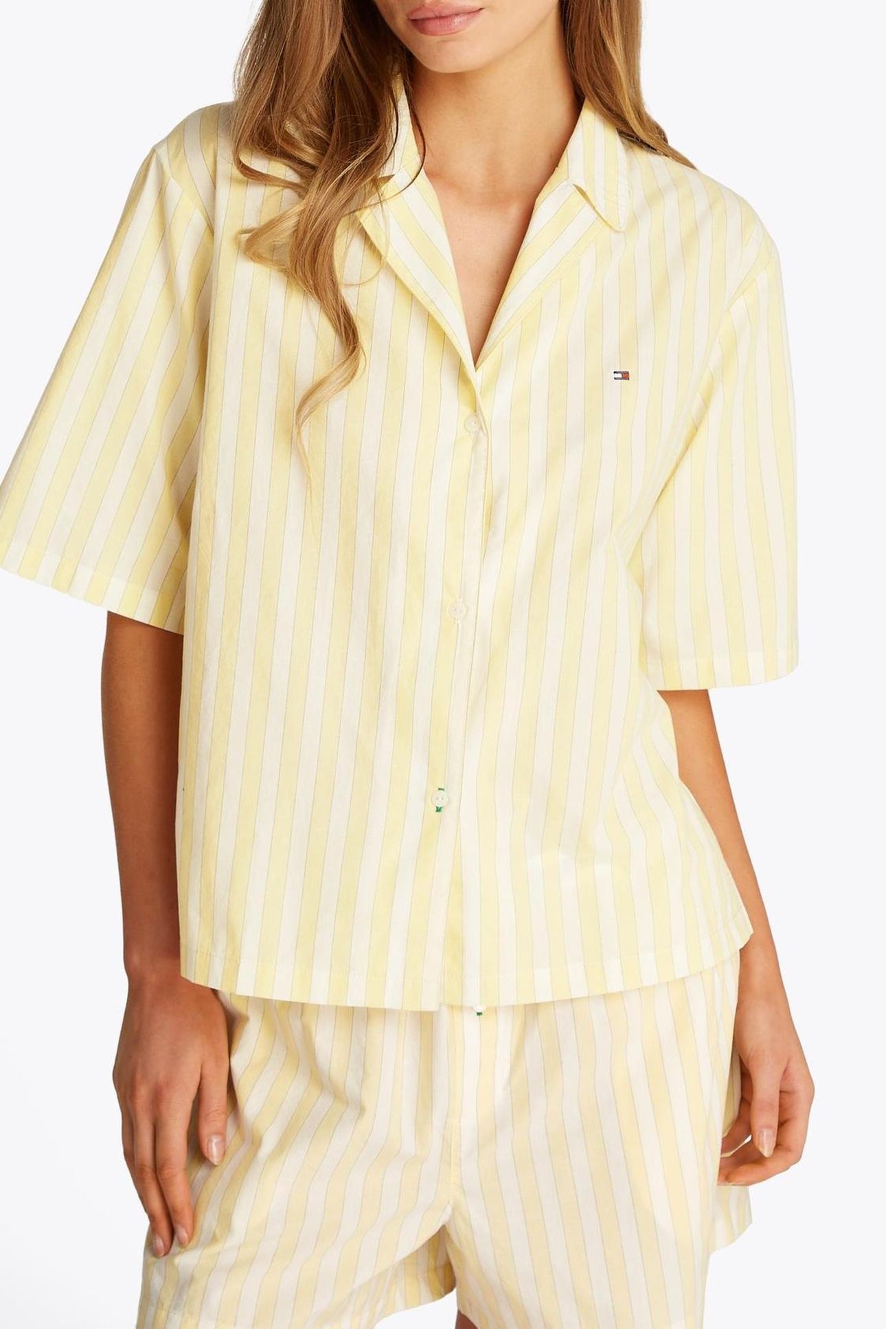 SS POPLIN SHIRT SHIRTING STRIPE CITRONELLA 2