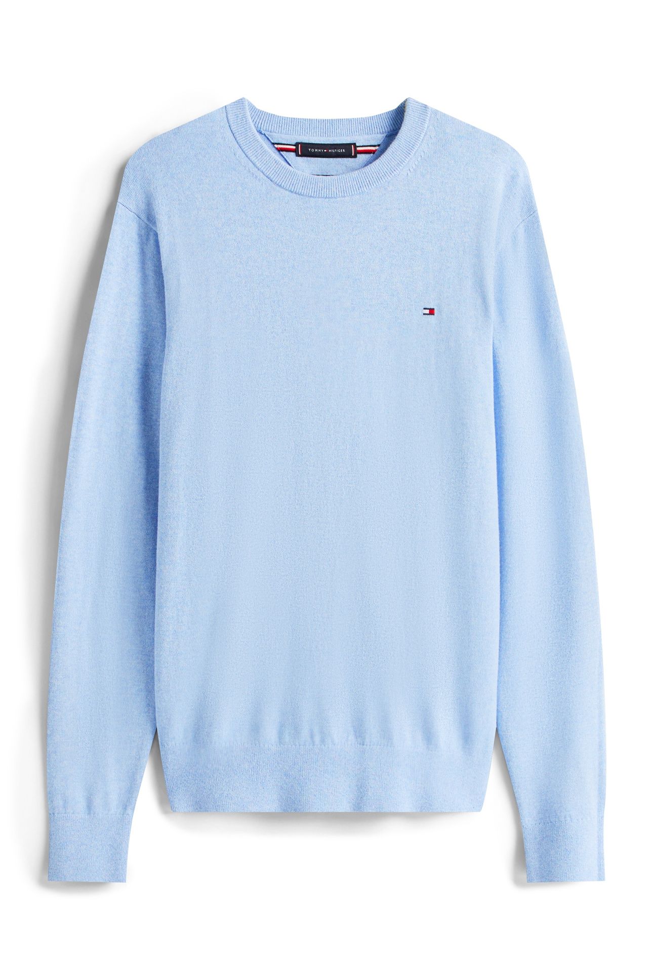 PIMA COTTON CASHMERE SWEATER VESSEL BLUE HEATHER 4