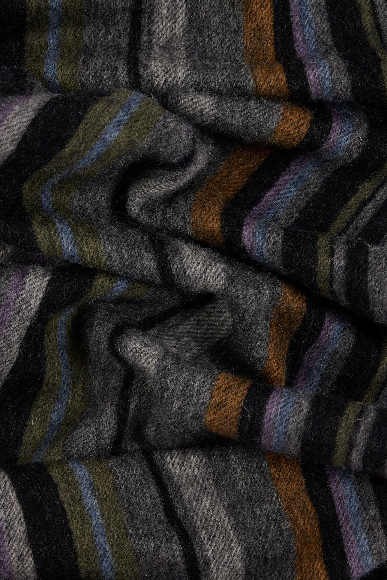 MEN SCARF TRENT STRIPE SLATE 5