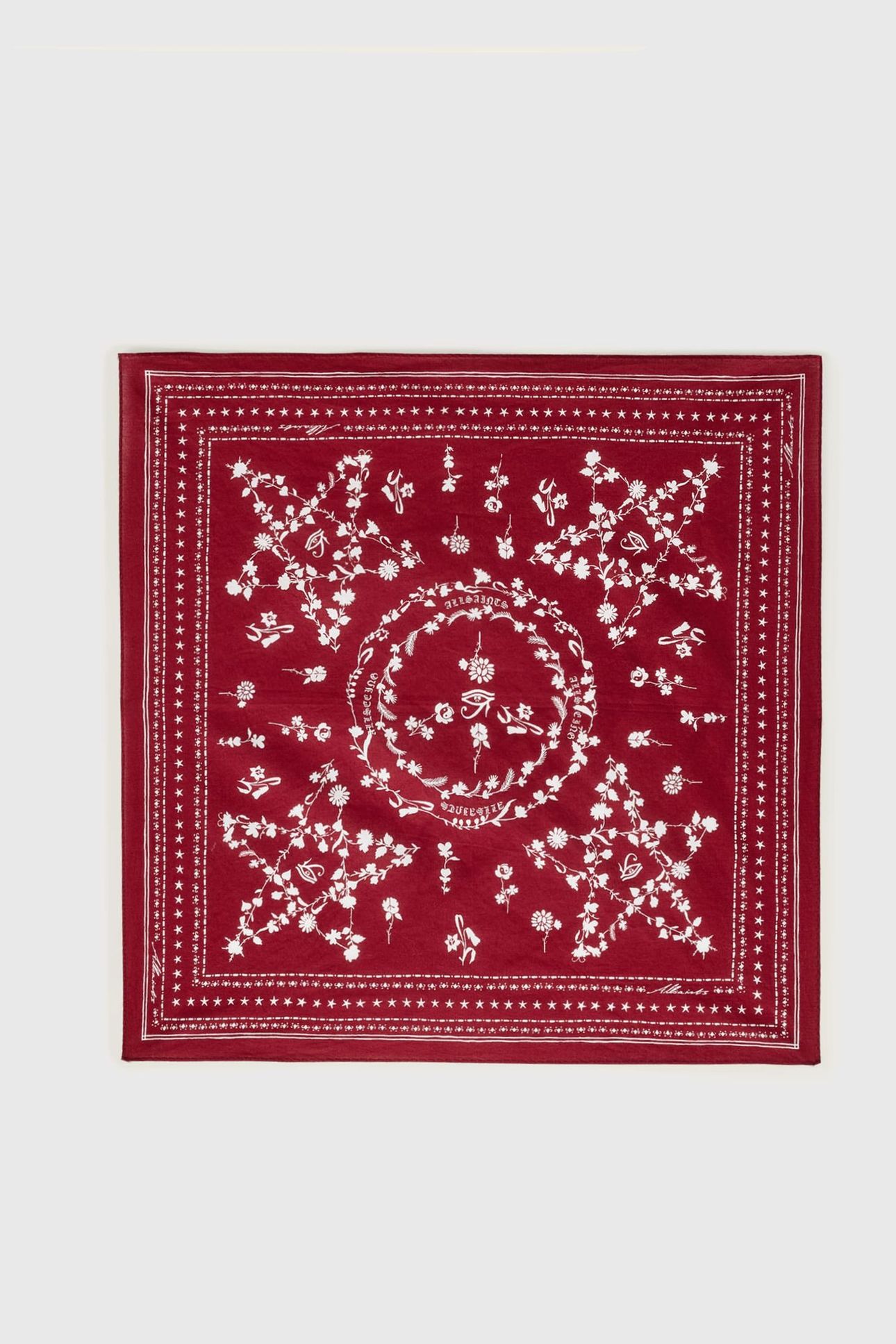FLEUR COTTON BANDANA RASPBERRY PINK 2