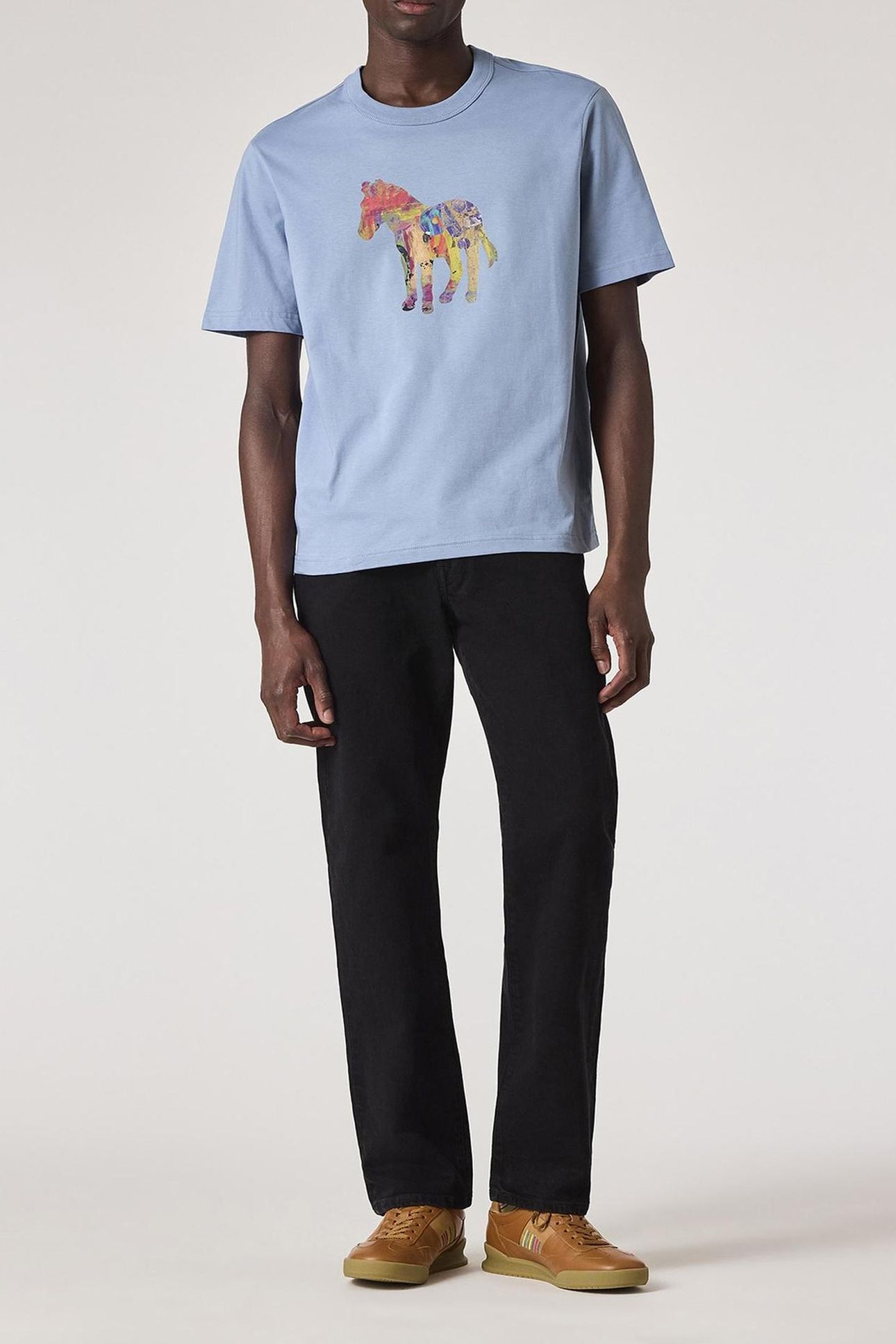 MENS REG FIT SS T SHIRT ZEBRA CRAFT LIGHT BLUE 2