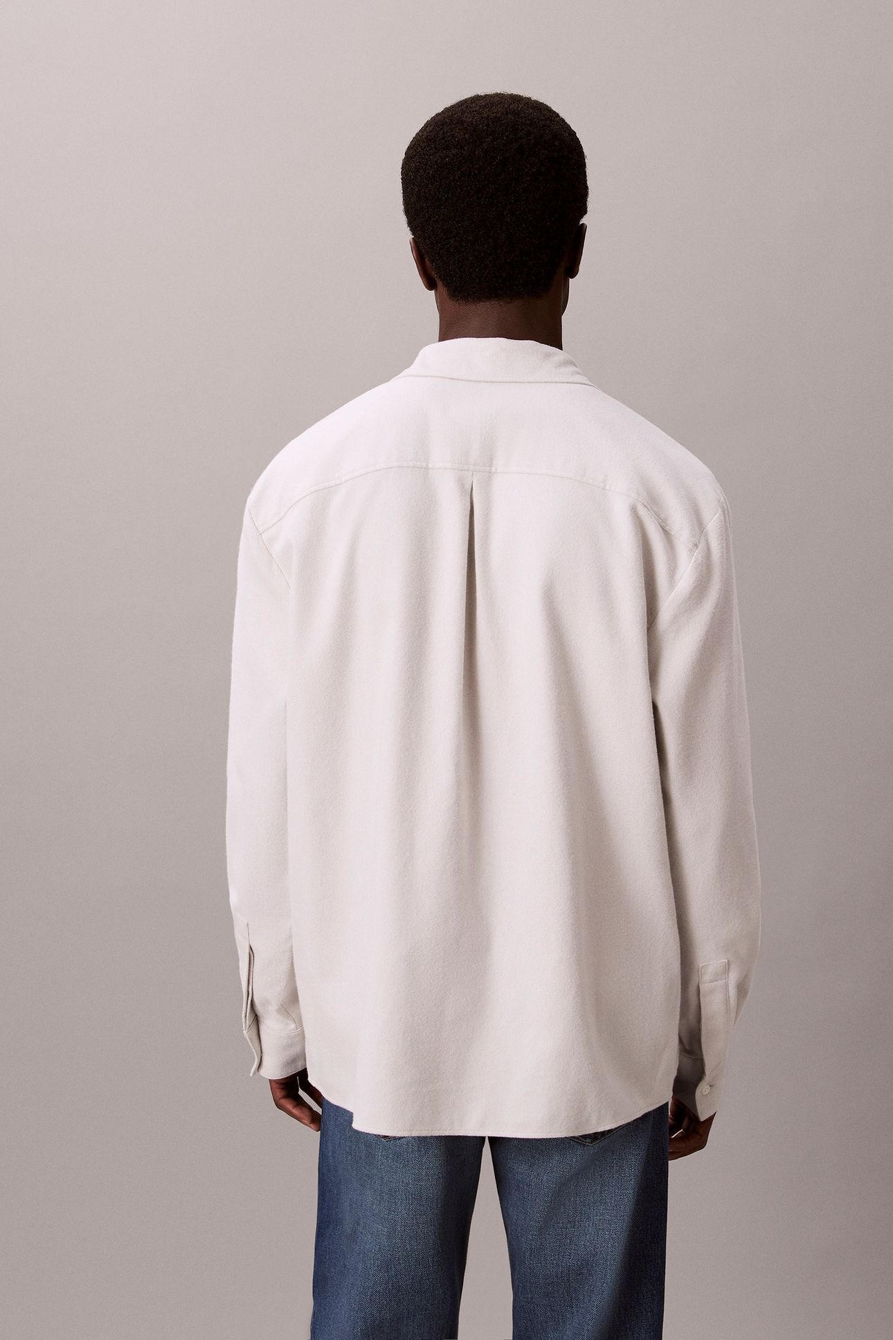 LS MELANGE FLANNEL SHIRT HARBOR MIST 2