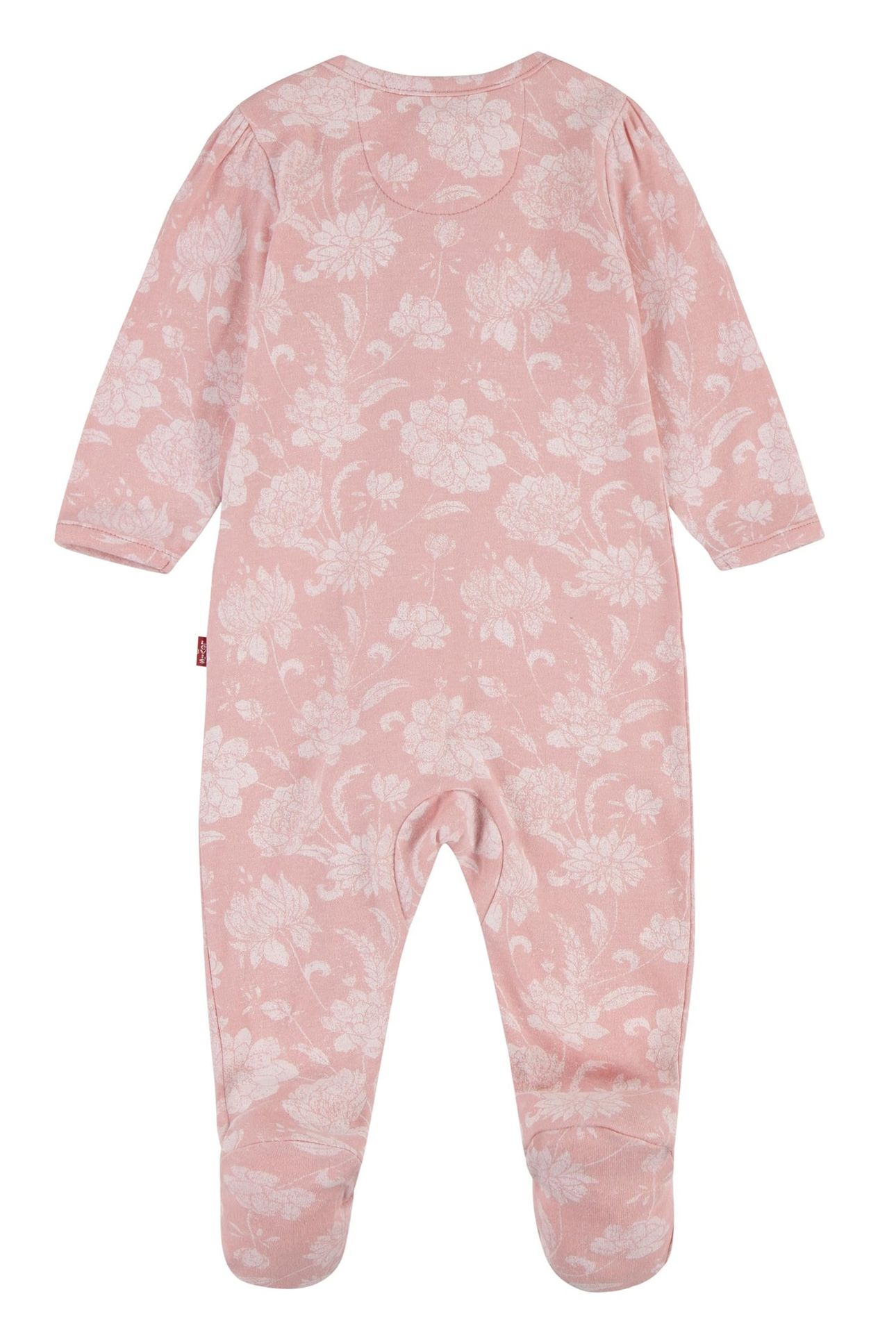 GIRLS FLORAL FOOTED COVERALL PINK ICING 2