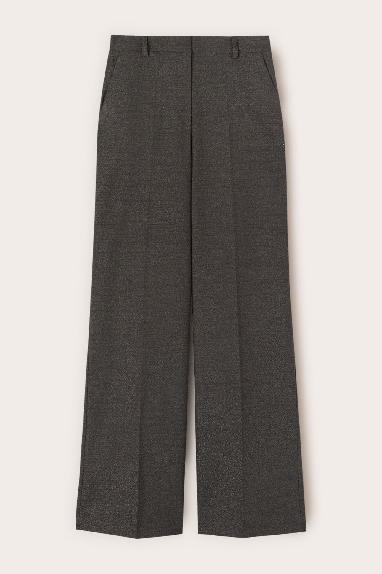 PALAZZO PANTS IN MIXED LUREX ARMORED FABRIC GREY 4