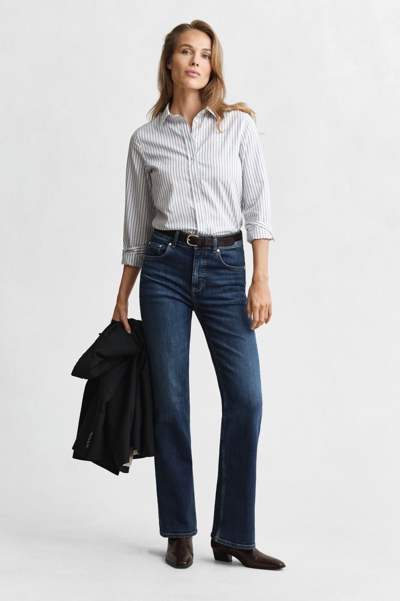 REG CLASSIC POPLIN STRIPED SHIRT EGGSHELL 3