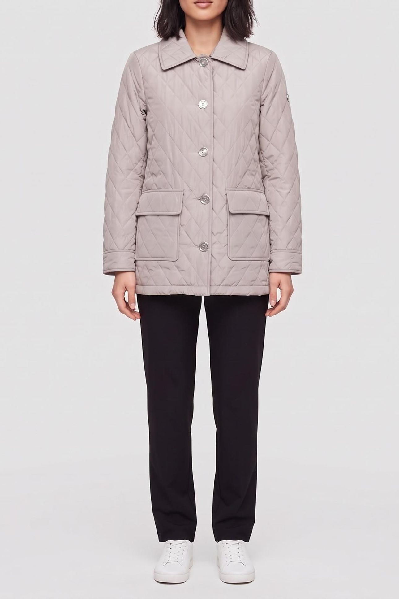 BUTTON UP QUILTED JACKET NICKEL/OPAL 1