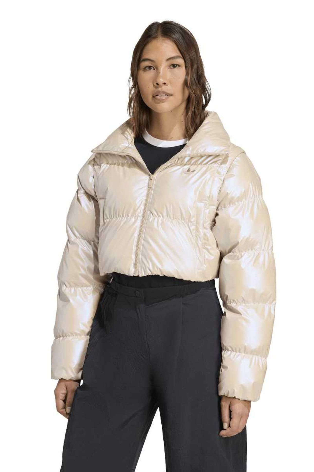 ESSENTIAL GLOSSY PUFFER STONE KHAKI 1