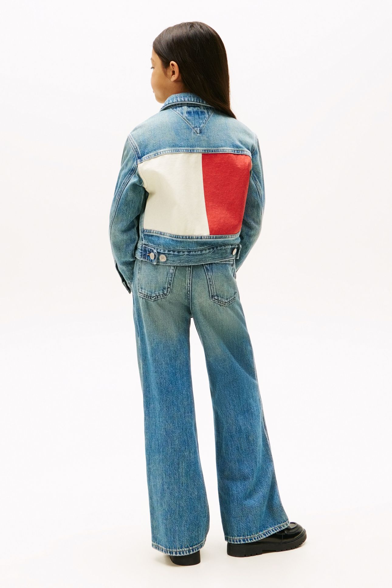 GIRLS TRUCKER JACKET FLAG VINTAGEDENIM 2