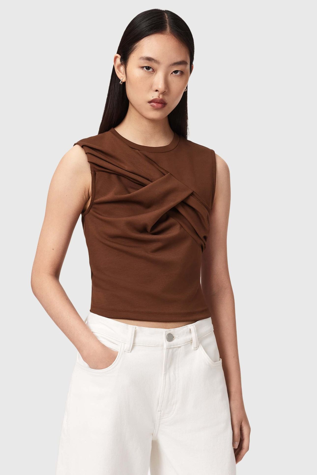 NELLA TANK HOT CHOC BROWN 2