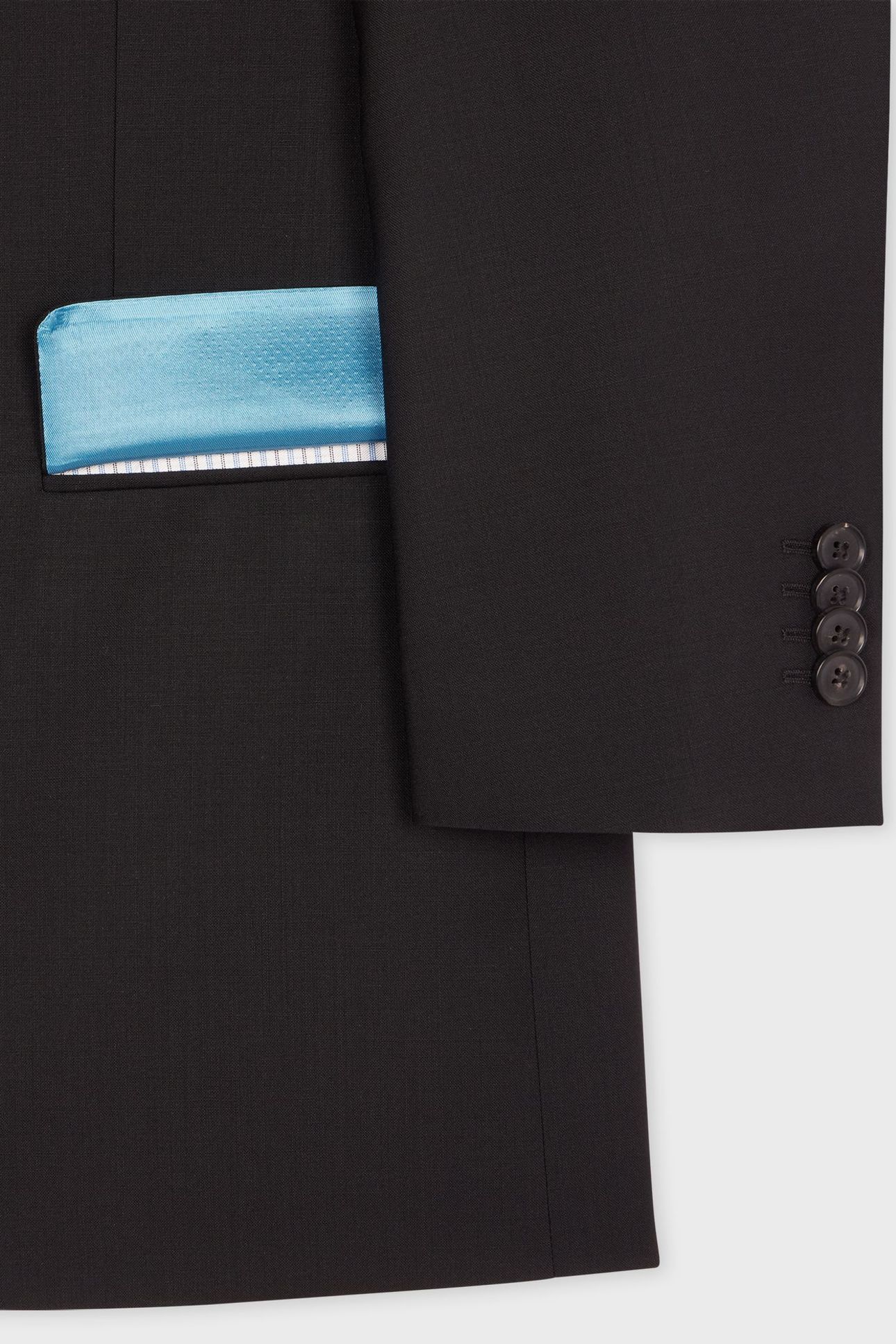 MENS TAILORED FIT 2 BUTTON SUIT BLACK 5