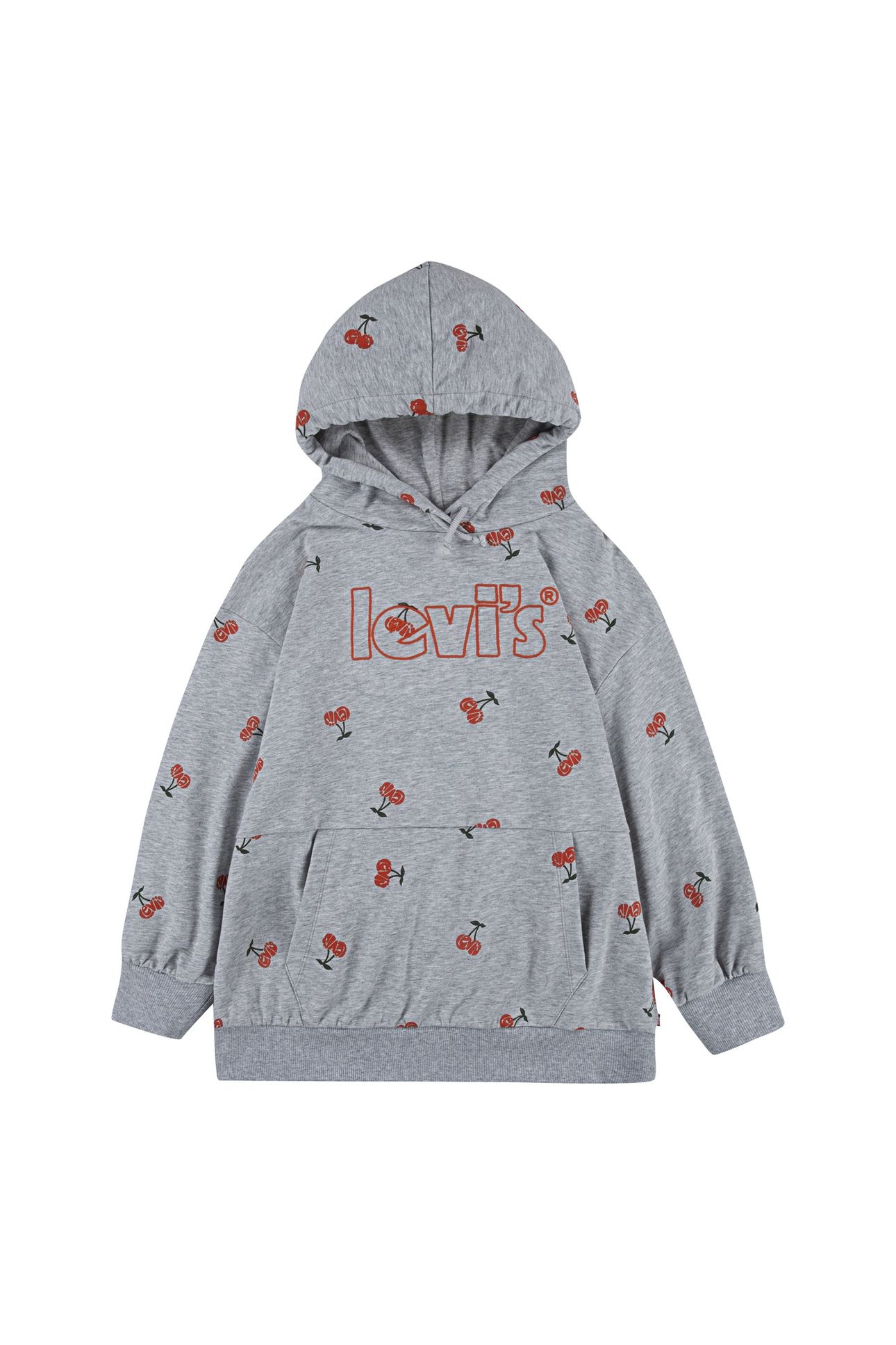 GIRLS OVERSIZED HOODIE GRAY HEATHER 1