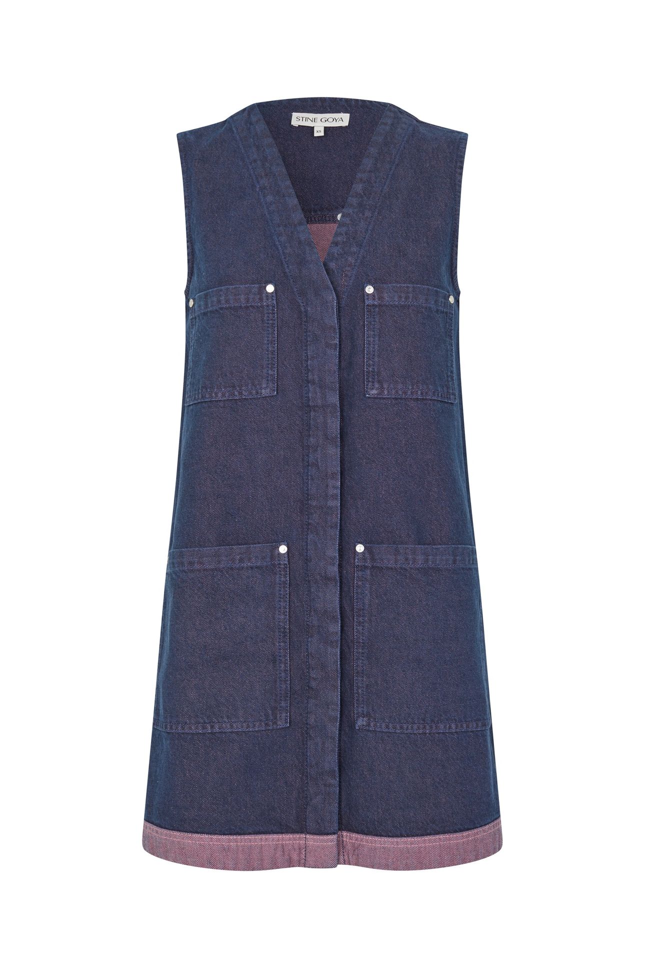 VEST POCKET MINI DRESS DUSKY/DRIED ROSE 3