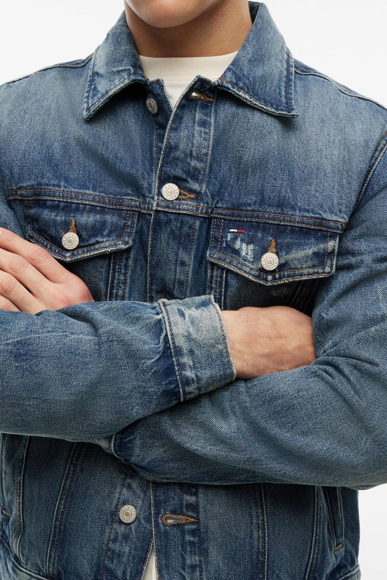 RYAN REGULAR TRUCKER JACKET DENIM DARK 5