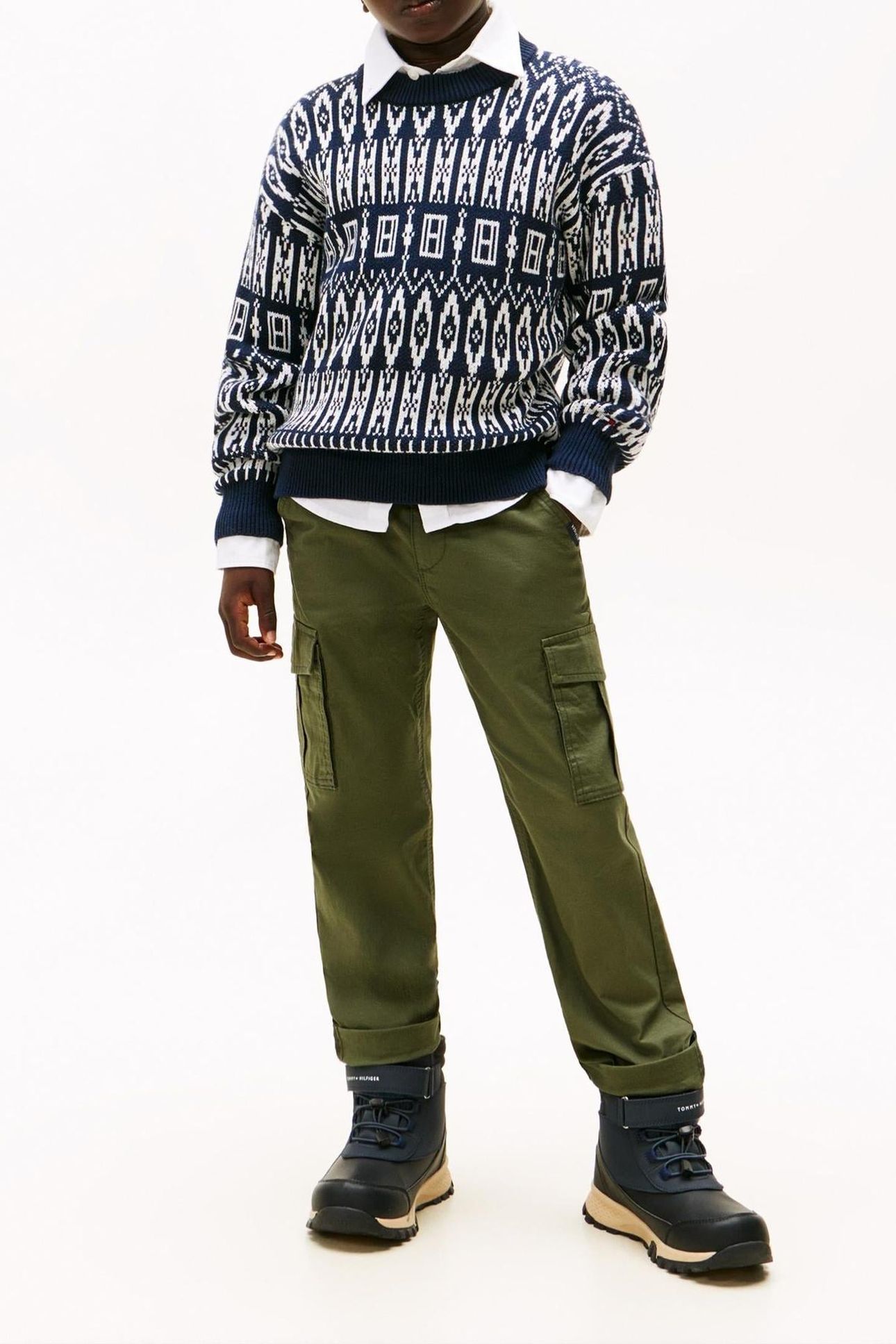 BOYS FAIRISLE C-NECK SWEATER AOP FAIRISLE 3