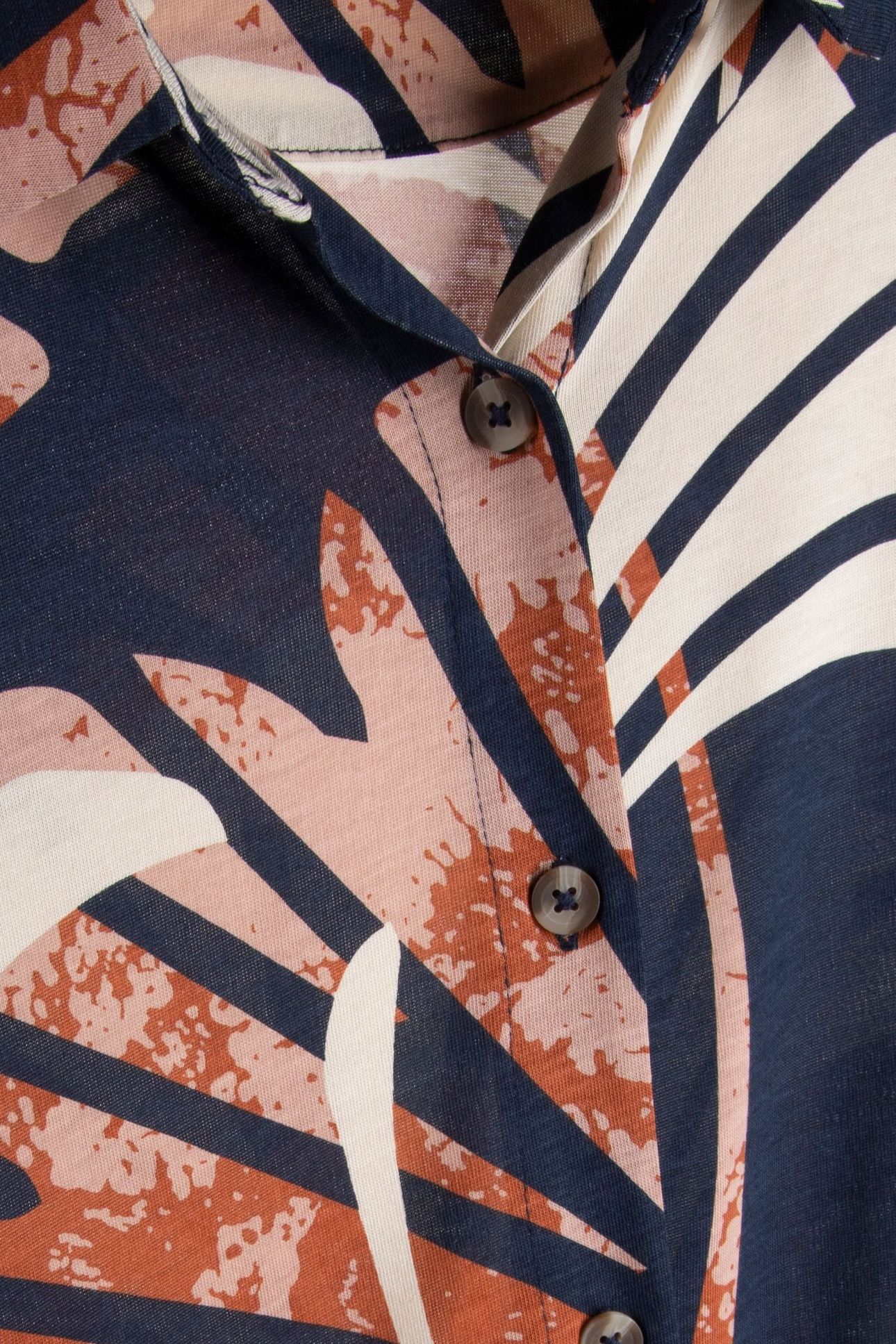 RUA JERSEY SHIRT DRESS NAVY PRINT 4
