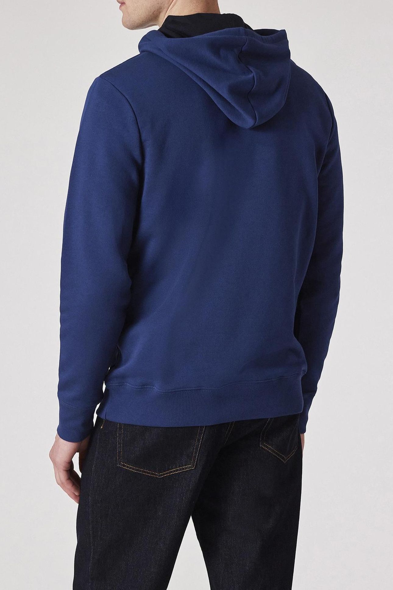 MENS REG FIT HOODY ZEBRA INKY BLUE 3