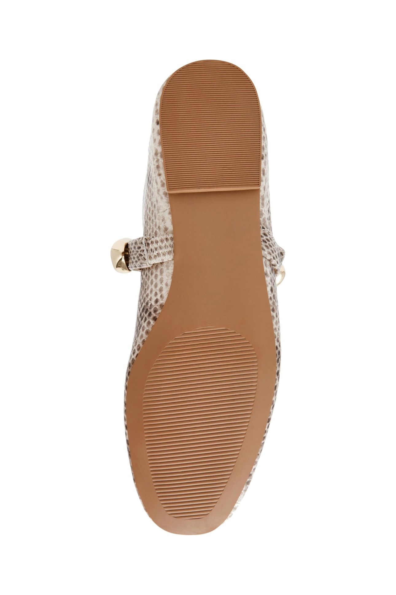 POPPIN FLAT SHOES NATURAL SNAKE 3