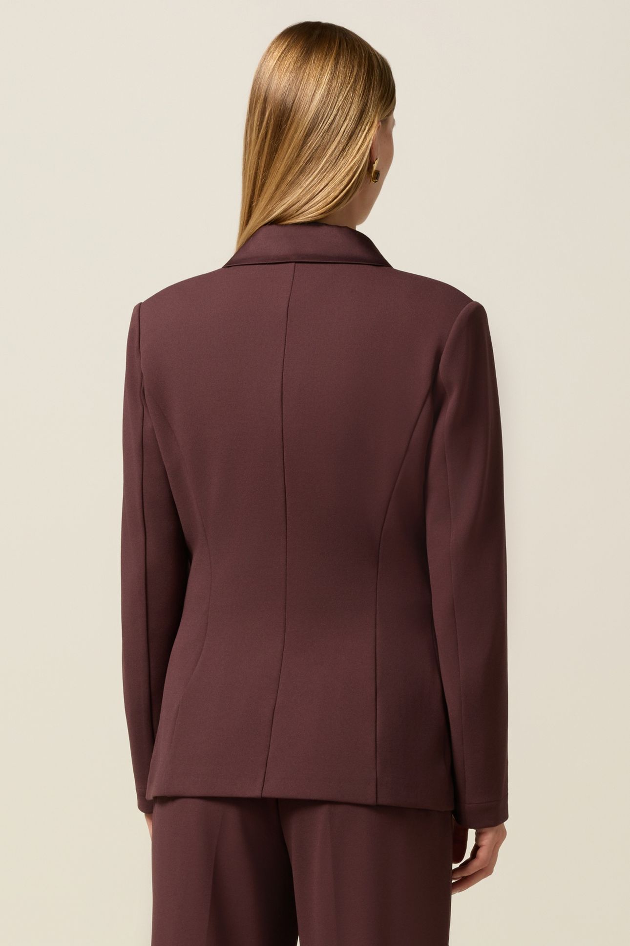 DOUBLE-BREASTED BLAZER WITH COVERED BUTTONS BURGUNDY 3