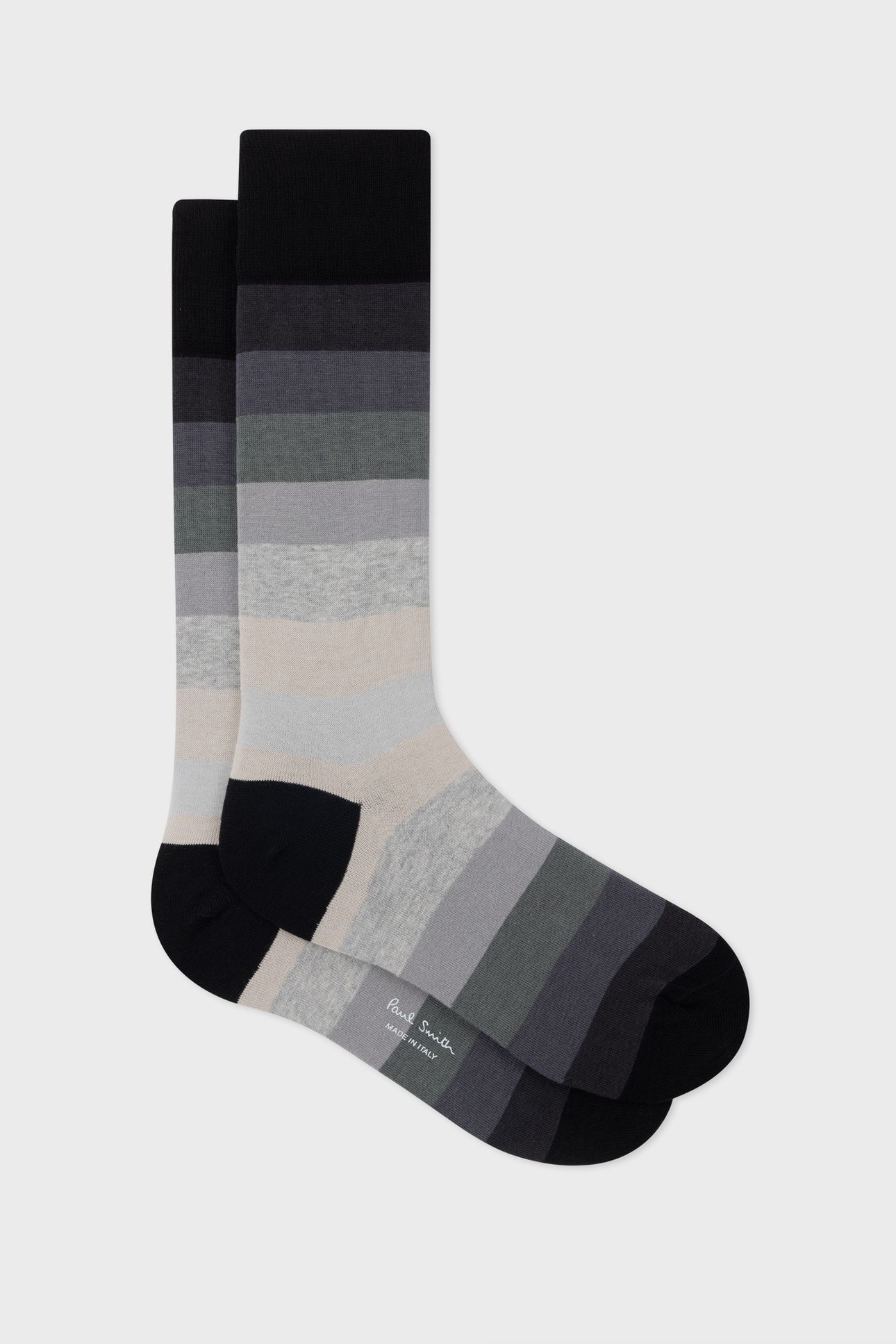 MEN SOCK ERWIN STRIPE BLACK 1