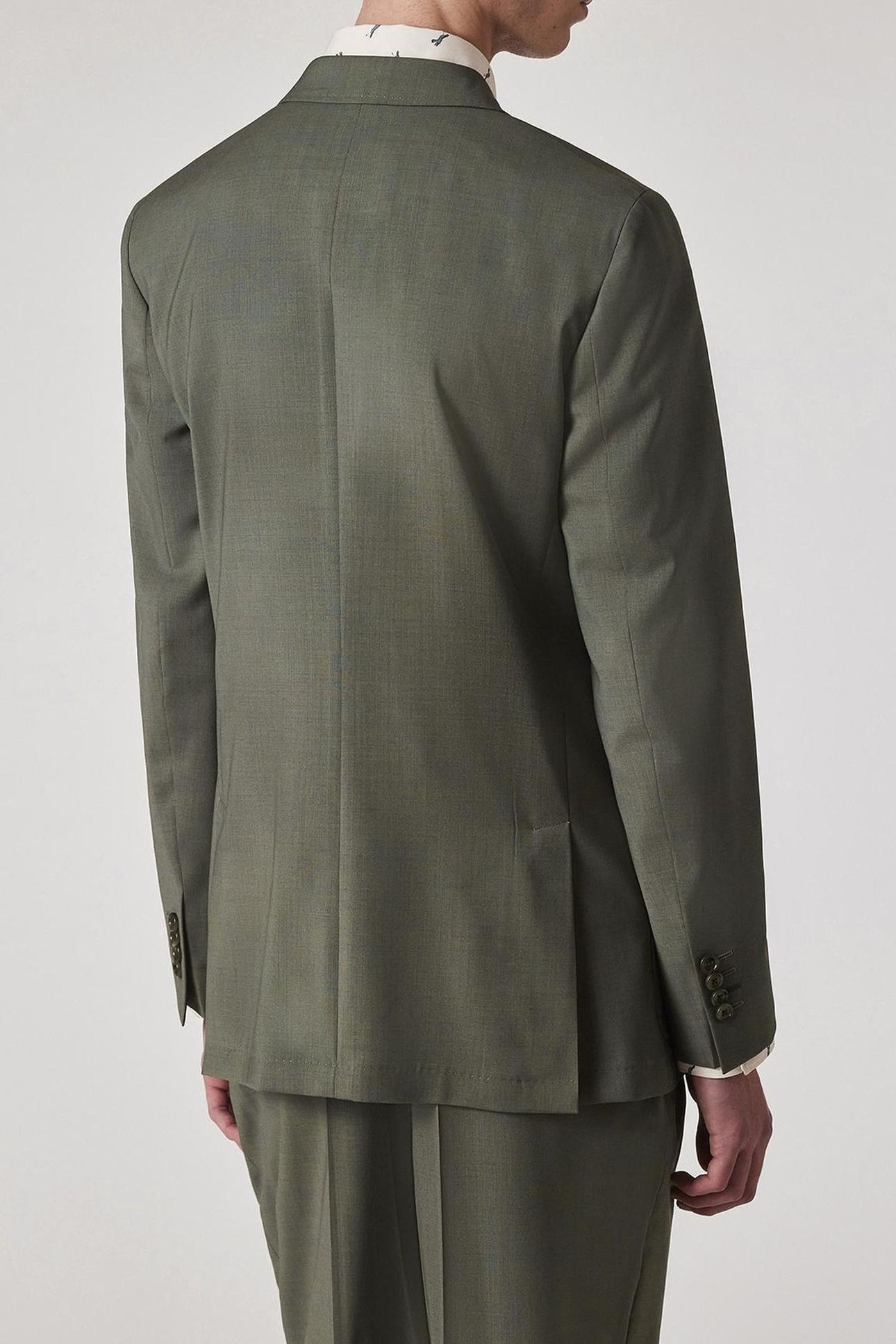 MENS 2 BUTTON JACKET PETROL GREEN 4
