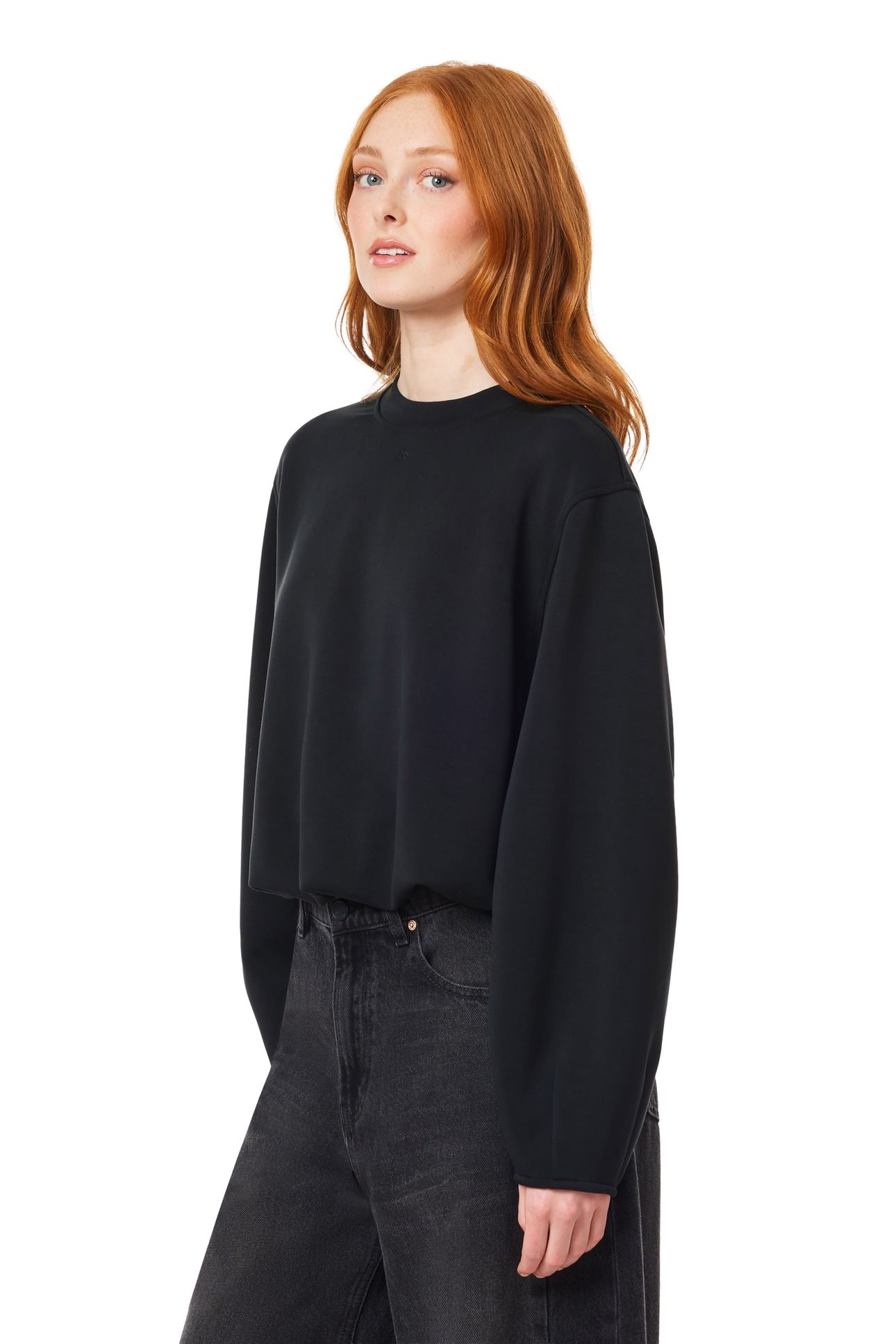 BUBBLE HEM CREWNECK BLACK NIGHT 9