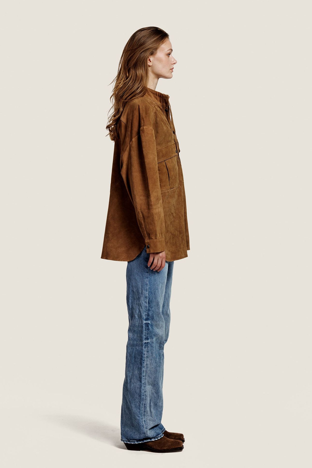 HAYA SUEDE BLOUSE CINNAMON 3