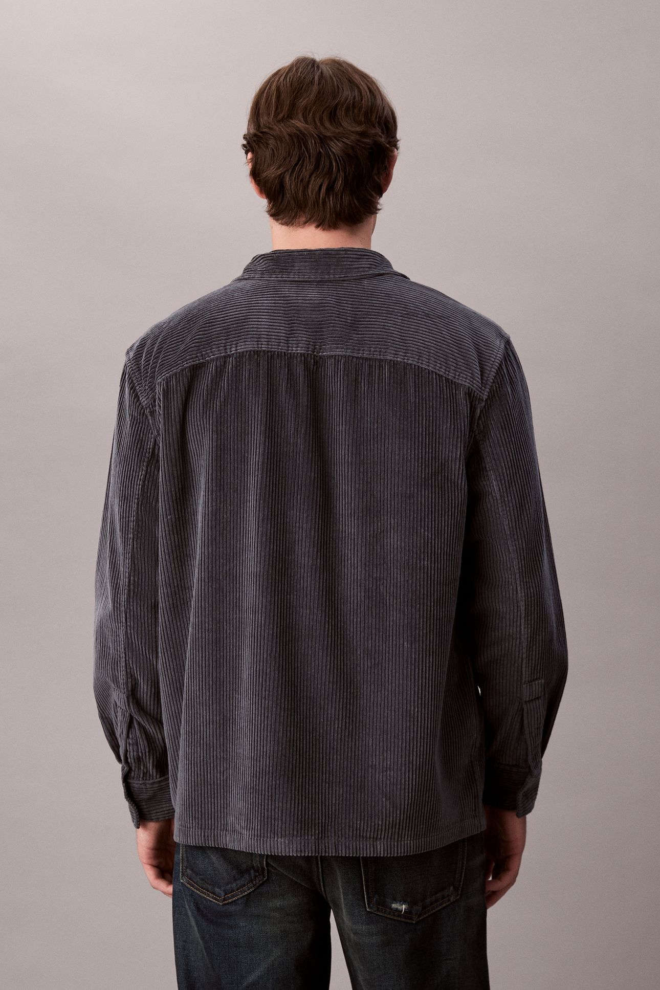 LS CORDUROY POCKET SHIRT HARLEM NIGHT BLUE 2