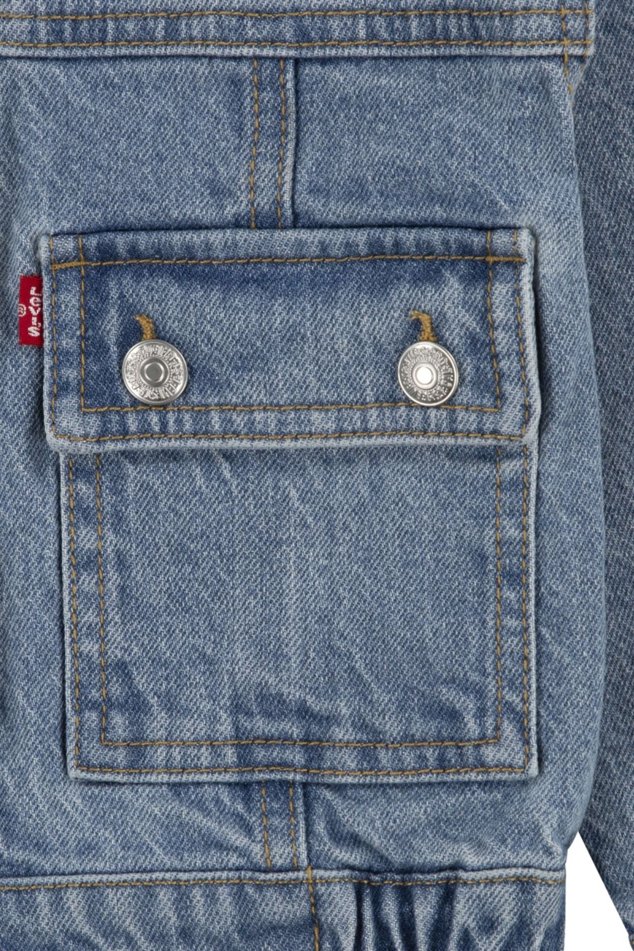 GIRLS DENIM JACKET W/ SHERPA COLLAR GOLD COUNTRY 3