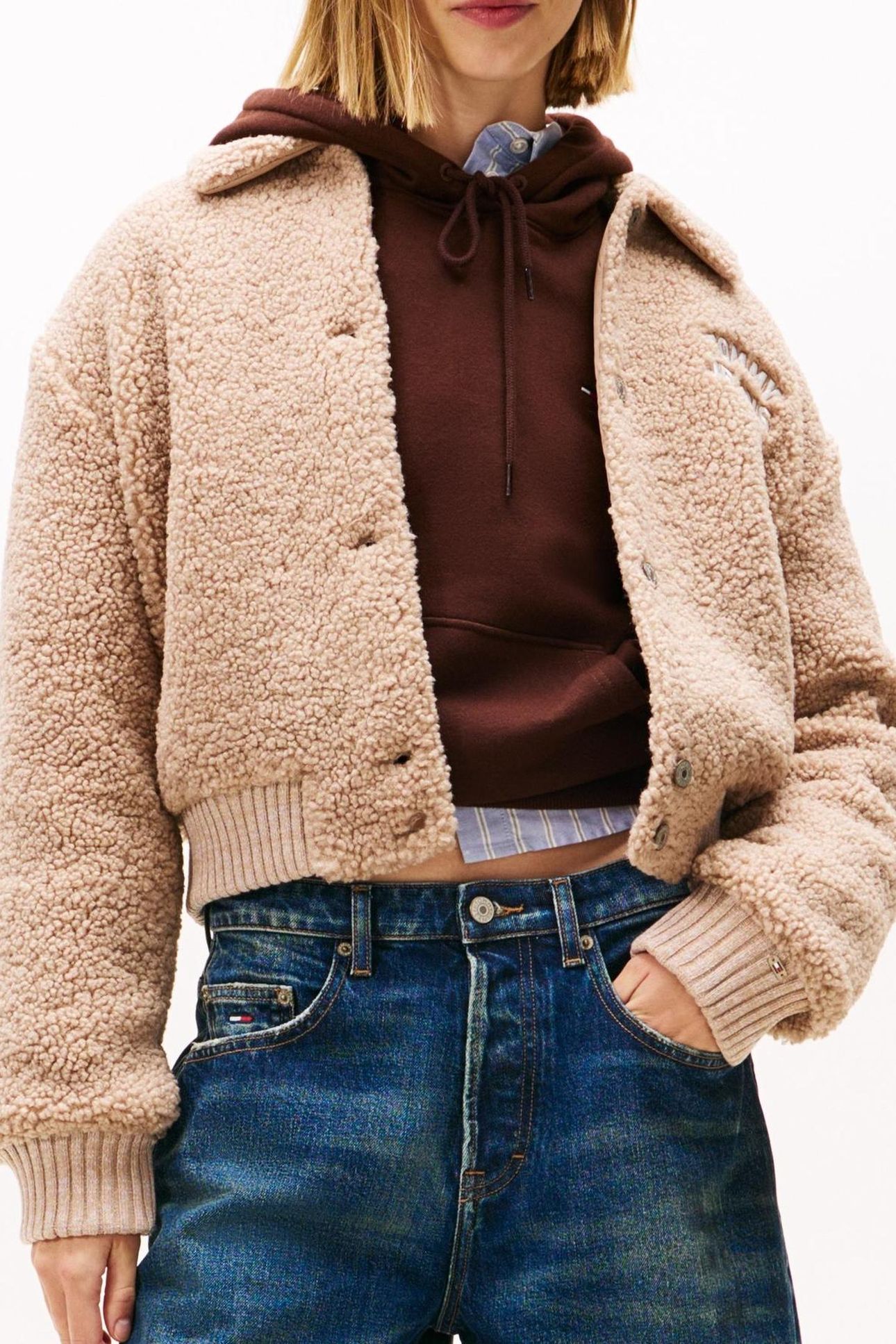 TJW TEDDY VARSITY BOMBER MALTED MILK 1